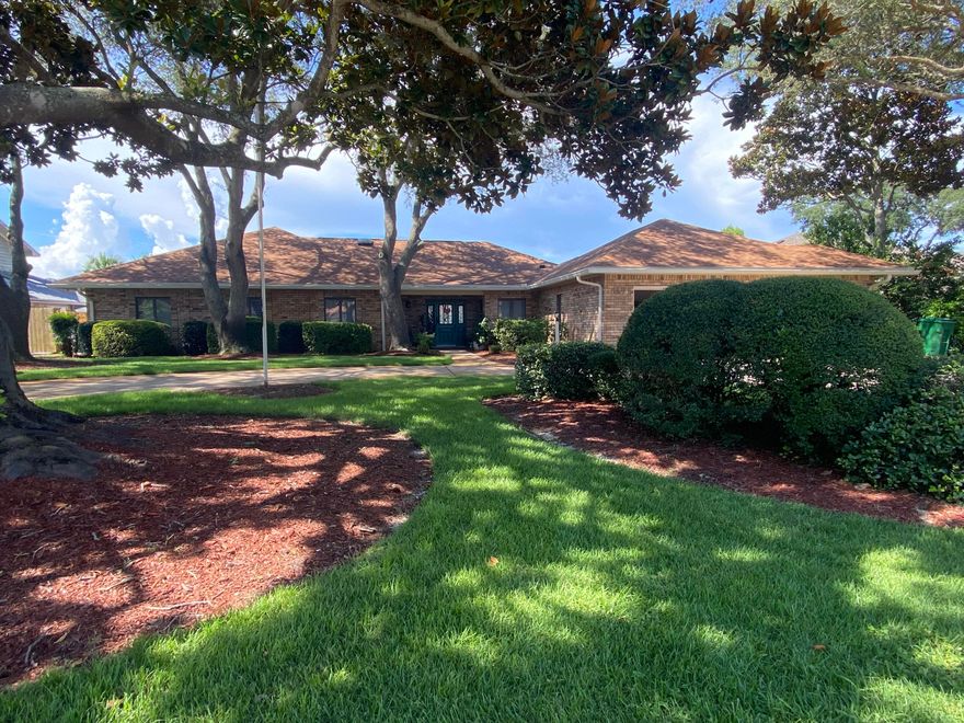 Live your Best Life! This all Brick Waterfront Home with immaculate landscaping has 4 Bedrooms, 2.5 Baths, a Pool, a Boat Dock with Boat Lift and overlooks the deep-water Bayou. Home has Water Views and direct access to Choctawhatchee Bay. This home is perfect for boating, fishing & entertaining! The home has a New Roof & 2857 square feet of living space. The spacious Living Room with gas fireplace and bookshelves, opens to the screened Pool. Kitchen has large seating area and separate Dining Room. The oversized Primary Suite offers ample space for a king size bedroom suit as well as a sitting area for lounging or reading a great book! The pool overlooks the backyard where you can take in the water views. Meander down to the Dock with Trex Decking, Boatlift with canopy and a fish statio