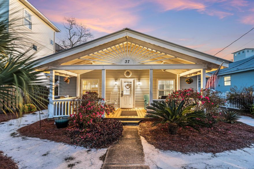 Location is everything at this Miramar Beach coastal retreat, situated just steps away from deeded beach access. This Florida cottage offers a rare combination of immediate rental income, a perfect second-home getaway, or a premier redevelopment opportunity.The interior includes two bedrooms and two bathrooms, plus a versatile flex space. Currently utilized as a bunk room to maximize rental capacity, this area could easily transition into a private home office or additional storage. The property further extends its living space outdoors with a fun bar/hangout area in the backyard and a functional shed. For those looking to maximize the site's value, the absence of an HOA offers incredible flexibility. This property presents a prime opportunity for a knockdown to build a custom three-story luxury home, allowing for increased square footage and potential Gulf views in a high-demand area.

Situated in the heart of Miramar Beach, the home is a short distance from the shopping outlets at Silver Sands and the iconic beachside dining at Pompano Joe's. Whether you are looking for a turnkey rental or a blank canvas to build your coastal masterpiece, this location provides unparalleled access to the best of the Emerald Coast.