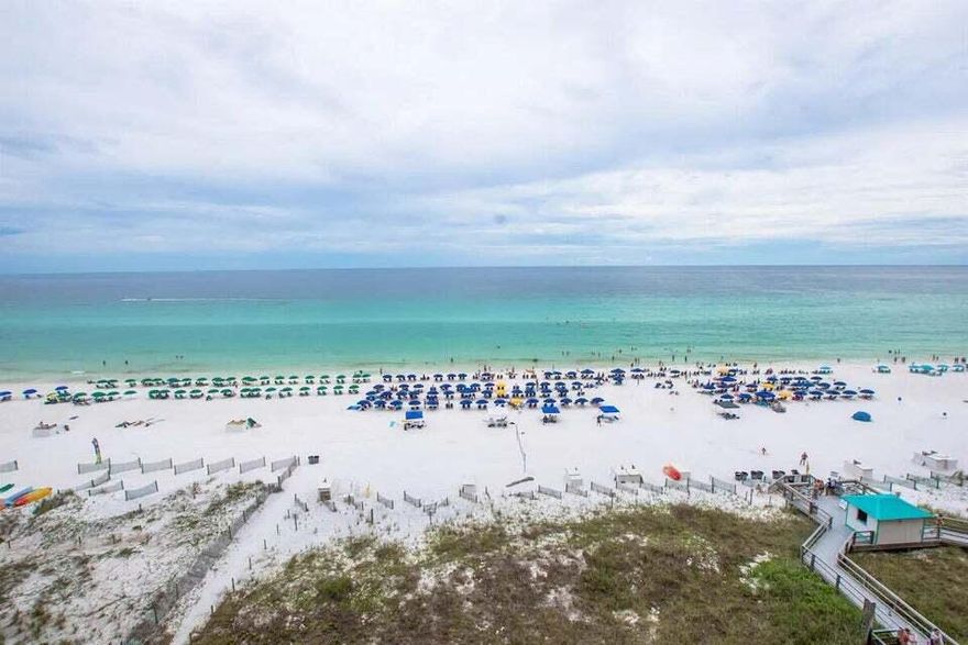 Welcome to your dream retreat on the 14th floor of this luxurious gulf-front condo! This elegantly designed one-bedroom, 1.5-bathroom unit offers the perfect blend of comfort, style, and unparalleled ocean views. Wake up to the sun rising over the Gulf of Mexico and enjoy panoramic ocean views from your private balcony. Situated in a prime beachfront location, you're just steps away from pristine sandy shores and crystal-clear waters. Plus, you'll find shopping, dining, and entertainment options just a short drive away. Enjoy the many resort style amenities at the Sundestin Resort including: on-site bar and grill, indoor and outdoor heated pools, hot tub, spa & fitness center, splash park, tiki bar, gift and sundry shop, massage therapy, game room, conference center for meetings and, of course, the beautiful, inviting sugar white beach right in front!