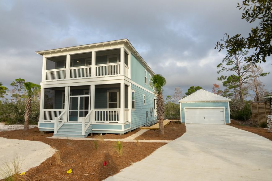Reduced for a Limited time - Closing by 3/31 As you enter this home you will find a large living area open to kitchen with center island and beautiful cabinetry. This home has many features including covered porches for enjoying those beautiful evenings, detached garage with auto door opener, beautiful flooring throughout, stainless appliances include a stove microwave and dishwasher and Kinetico water filtration system is standard, brushed nickel hardware on interior doors and more! This home is a ''Smart Home'', a standard package that includes; KwikSet lock, Sky Bell and digital thermostat, all which are integrated with the Qolsys IQ touch panel and an Echo Dot device.