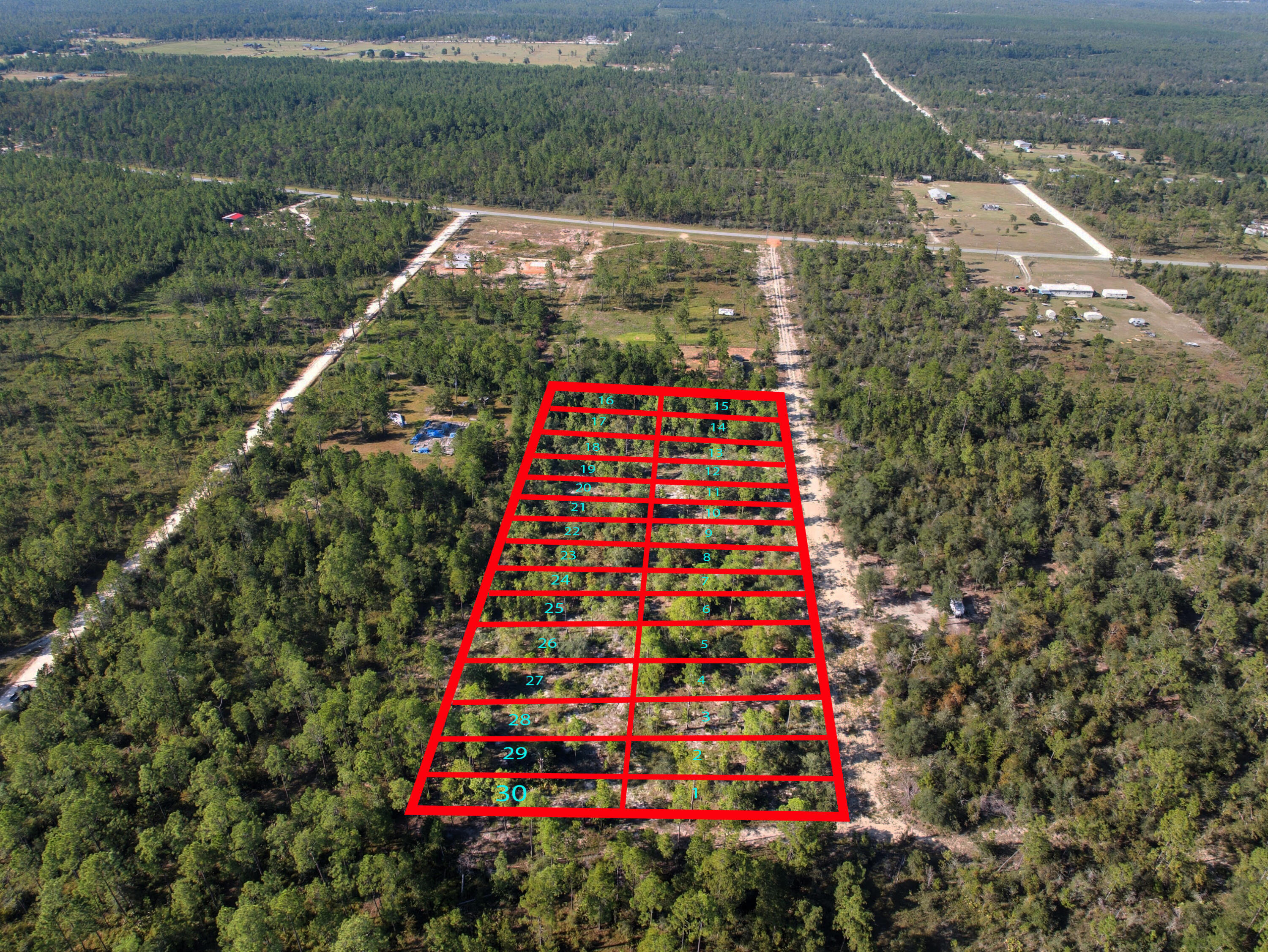 Great opportunity! If you are looking for the perfect canvas for your next project, this already plotted parcel of land offers lots 1 through 30, ready for development in a high-potential area of Florida. Whether you're envisioning a mobile home park, tiny home community, RV resort, or custom-built sites, this property is your gateway to endless possibilities. With zoning freedom, use it for residential or commercial purposes, ideal for investors, developers, or entrepreneurs seeking flexibility. Surrounded by some of Florida's most beloved destinations: Mexico Beach & Panama City Beach our pristine white sands and emerald waters, close to Florida Caverns State Park, explore stunning underground limestone caves, the white Oak Landing at Porter Lake - minutes away for boating fishing, and camping. Compass Lake is a serene lake perfect for water sports and relaxation, you can also enjoy our Florida motorplex racetrack action and DTF County Line Motocross - premier motocross training and events and more.
A perfect highlight investing in this property is that they are
pre-plotted lots that gives faster development timeline, high tourism traffic nearby for excellent rental or resale potential and our nature, recreation, and entertainment all within reach. Make your appointment to take a lot at your future investment.