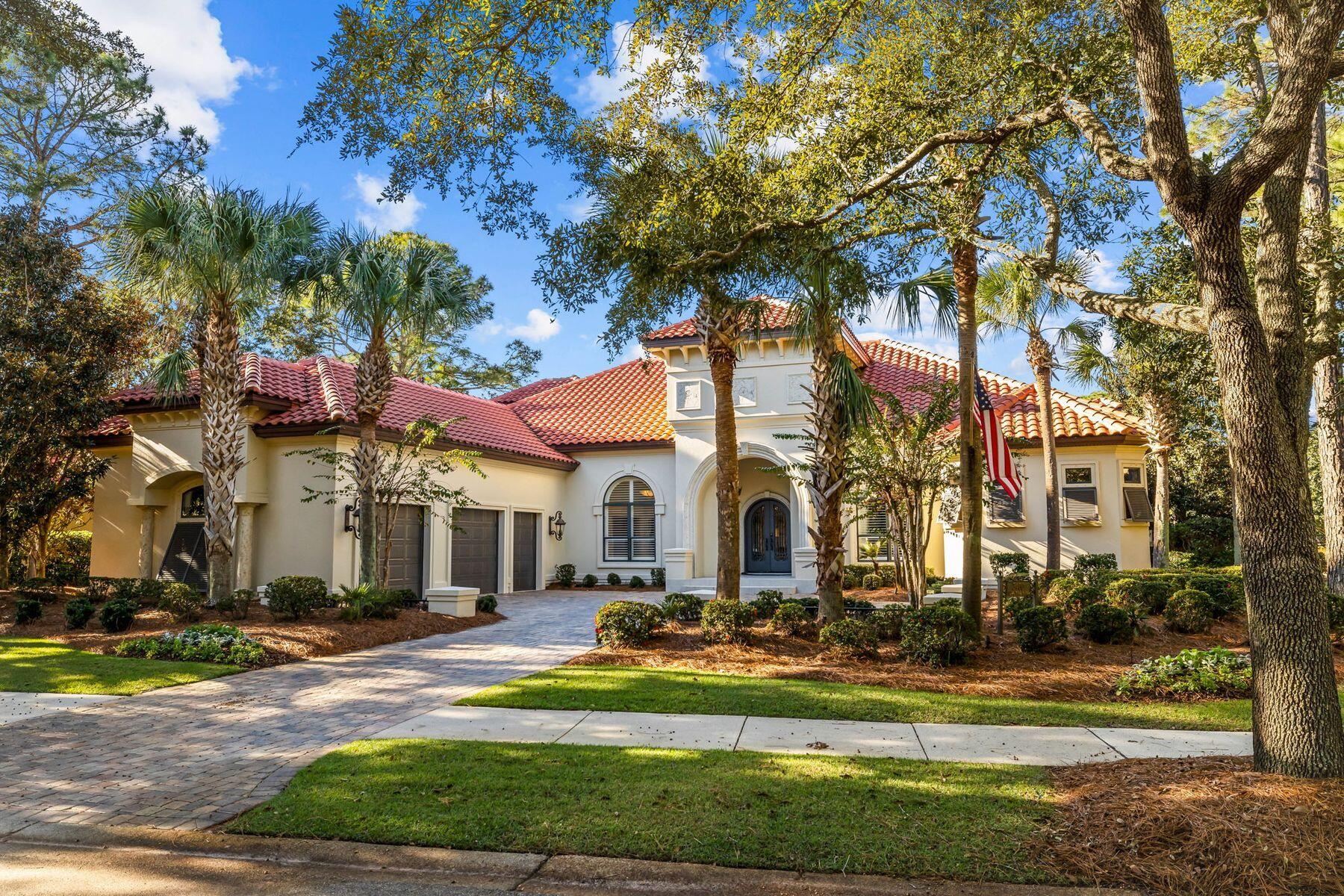 Experience the pinnacle of coastal luxury in this stunning 4-bedroom, 4-bathroom home, perfectly situated on a secluded 0.9-acre lakefront lot within the prestigious Burnt Pine community of the Sandestin Golf and Beach Resort. Boasting breathtaking views, this exceptional residence overlooks the 11th hole of the Raven Golf Course, making it a true haven for golf enthusiasts.This home is a chef's dream with top-of-the-line appliances and a large island perfect for entertaining. Soaring ceilings, abundant natural light, four fireplaces, and seamless indoor-outdoor living spaces create a luxurious atmosphere. A private retreat with a spa-like bathroom, spacious walk-in closets, and a peaceful sitting area highlights the master suite conveniently located on the first floor. Enjoy the Florida sunshine on your private pool deck, complete with a sparkling heated pool and hot tub, fireplace, and a built-in summer kitchen. The screened pool, lanai, and grilling area are what Florida living is all about. There is plenty of space to lounge and sun around the pool and hot tub. The Raven Golf Course's 11th hole runs behind the home, so everyone will enjoy the lake and golf course views while taking in the warm Florida weather. The covered dining and grilling area has it all: TV, counterspace and cabinets, and a new stainless, built-in grill.
Additional features of this residence include a stately private office also located on the first level, a guest suite located on the second level with a private balcony and spacious porch, additional bonus room that could serve as a 5th bedroom or flex space, four fireplaces, a whole-house generator, hurricane shutters, complete HVAC replacement, all new pool screens in 2022, and a brand new pantry built in 2025. A golf cart is included with this home to easily access all the dining, shopping, and beach your heart desires in the Sandestin Golf and Beach Resort as well as golf cart accessibility to all the amazing eateries in Grand Boulevard.
This home has never changed hands and has had one continuous owner who handpicked this very desirable lot and built the home. A must see today - this home is extremely well cared for and maintained.
The Sandestin Golf and Beach Resort features more than seven miles of beaches & pristine bayfront, four championship golf courses, 15 world-class tennis courts, a 226-slip marina, a fitness center, a spa & celebrity chef dining. This home has been meticulously maintained and is ready for your private viewing today!