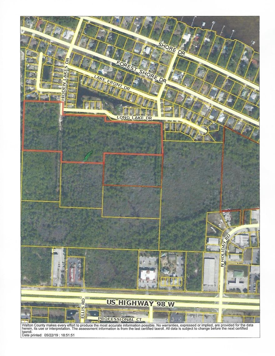 Development opportunity for the right investor, 24.36 acres of land total is contained in three tax parcels. Parcel A ( 12.08 acres ) Parcel B (4.05 acres)and Parcel C (8.23 acres) for total of 24.36 acres of land. 30 ft. access from N. Holiday Road frontage and from Hidden Lakes Drive 30 Sq. ft. road frontage. Zoning is Neighborhood Infill & Residential Preservation. Uplands and wetlands.