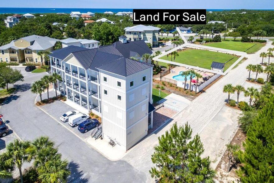 Commercial vacant land parcel zoned VMU allowing a multiple of different business opportunities. Active Development Order allows a 4 story 39-unit Hotel to be built. Development Order does not expire. Storm Water approved plan for existing Development Order. Property has no wetlands or drainage issues. No land preservation requirements. Water and Sewer Capacity. Other utilities on site. There is a Master Association in place for road and common maintenance and is $1183 a quarter. Would possibly lease the land.
