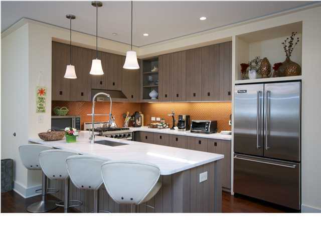 Rosemary Beach's Newest Condos, Built in 2008, three bedroom, three and a half bath in the heart of Rosemary. Beautiful hardwood floors with fully-equipped kitchen that includes Viking stainless appliances, gas range, and white marble counter tops. Master bedroom has huge closet space, with private balcony overlooking Rosemary beautiful park. Unit comes with underground parking with elevator access, and owners storage cages. Rosemary Beach has four pools, fitness center, tennis center, great parks, and green spaces. Visit unique shops, boutiques and restaurants, all within walking distance from this prime location. All square footage and room dimensions are approximate and should be verified by buyer
