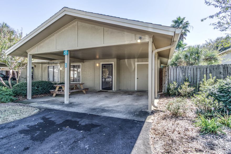 Don't miss this treasure in Seascape Resort. 3 bedroom 2 bath Tennis Villa is located just steps from the beach, tennis courts and pool. This amazing location does not come on the market often. Tennis Villas make a great investment property, retirement home or just a getaway spot. This units offers a carport with storage, enclosed courtyard, over 1400 sq ft of living space. Enjoy all of Seascapes amenities: Gated Community, 18 hole golf course, lakes, tennis courts, pro shop and more. Unit is being Sold ''AS IS WITH RIGHT TO INSPECT''