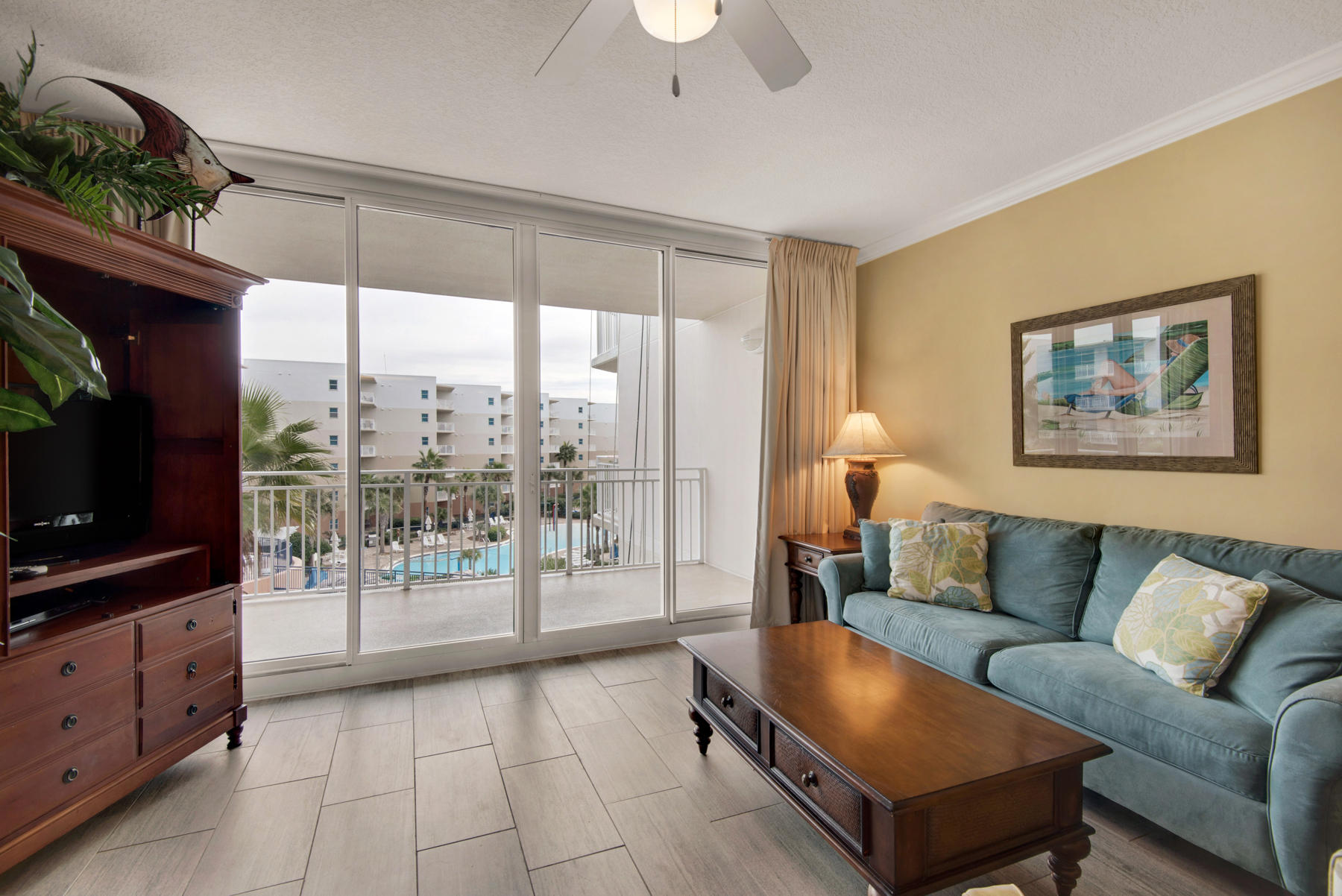 Rare opportunity to own a high income producing one bedroom at Waterscape! This unit has granite countertops, stainless steel appliances, newly tiled flooring and a spacious balcony for relaxing. The unit originally slept 4 but a bunk area has been added for additional accommodations. Waterscape is where amenities abound! 10ft Waterfall, zero entry pool, lazy river, splash pad and play area for kids, two hot tubs, pool side restaurant and bar, fitness center and game room. Beach access is a short walk from the unit. Restaurants and activities are close by but you won't need to leave the resort!! This is a must see!