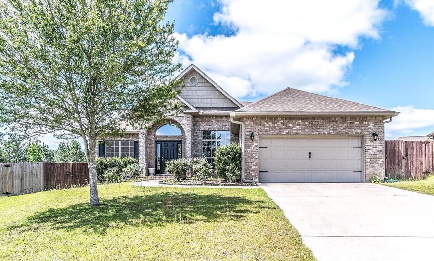 This beautiful 3 bed, 2 bath home features an office AND formal dining. It's located in a low traffic area in the back of Rolling Ridge in a culdesac With fresh paint for new buyers, this all brick house with high efficiency a/c has been well maintained and is move-in ready. The kitchen boasts lots of storage, eat-in area and a pantry. Showing off high/vaulted ceilings with a split bedroom floor plan, the home was built to flow well. Full privacy fence backs up to woods.