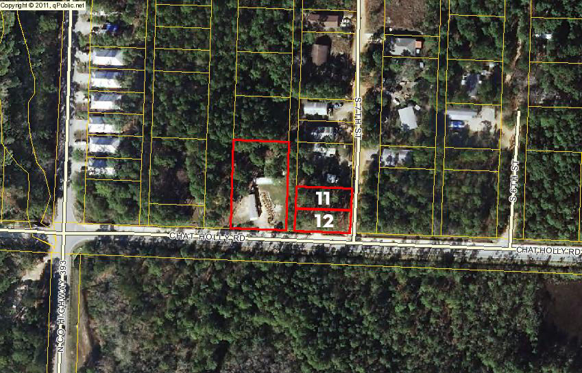 Wooded lot in South Walton near the bay. Lot 12, adjacent to Lot 11 is also available at the same price. These are buildable lots & no home owners association. Historically this area was known as the Town Center. Conveniently located close to the beaches of South Walton, the bay, the South Walton High School, the library, & the Chamber of Commerce. Excellent price! Alley way at rear of lots allow front & rear entry.