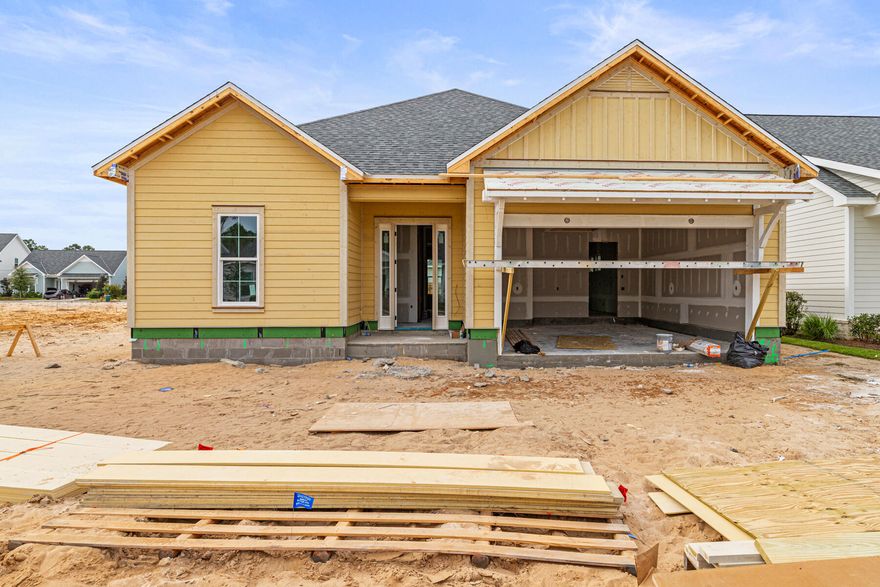 Introducing the Alana II by Huff Homes -- a newly expanded, single-level coastal residence that perfectly blends luxury design and effortless livability. Located in Longleaf Park at Watersound Origins, this home features 2 bedrooms, 2 full baths, and a private office/flex room, offering thoughtful flow and refined detail across 1,560 square feet of heated and cooled space, and estimated to be complete December 2025.Step inside to find 10-foot ceilings, 8-foot raised panel interior doors, luxury vinyl plank flooring throughout, and an open-concept great room ideal for both relaxing and entertaining. A chef's kitchen includes quartz countertops, wood cabinetry with soft-close features, tiled backsplash, stainless steel Bosch appliances, with a luxury upgraded gas package for the dual fuel range, a tankless water heater, and exterior gas stub for grilling. Additional features include under-cabinet lighting, melamine closet shelving, laundry room cabinetry, crown molding, ceiling fans, recessed lighting, and an attic pull  down for convenience and storage.

The owner's suite is a serene retreat featuring a tiled shower, quartz-topped dual vanities, and a spacious walk-in closet. 

Step outside to a screened porch with heirloom brick flooring, a peaceful oasis for morning coffee and the ideal complement to the home's indoor-outdoor coastal design.

This residence is offered at all-in pricing to include upgrades and lot premium, ensuring every detail reflects Huff Homes' standard of craftsmanship. 

Situated near the front of the community, Longleaf Park offers convenient access to the Watersound Town Center, including (but not limited to) the area's largest Publix, community events, local restaurants, and shops.

Residents of Watersound Origins enjoy access to unmatched amenities, including the Village Commons zero-entry pool, fitness center, sports courts, playground, dock access to Lake Powell, and unlimited access to the Origins Golf Course, along with miles of scenic trails and more.