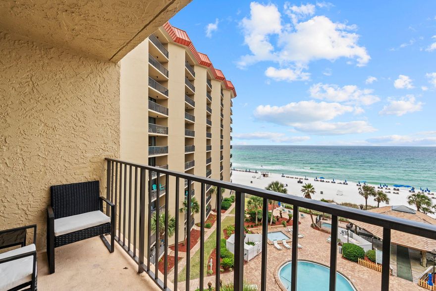 How does ONE YEAR OF NO HOA DUES sound? Seller is offering to pay your first year for you with an acceptable offer! Oceanfront Paradise - Fully Furnished & Rental-Ready! Experience breathtaking, unobstructed Gulf views from this 5th-floor, 2-bedroom, 2-bath condo at the sought-after Summerhouse Condominiums. Spanning 1,075 sq ft, this unit offers a centrally positioned balcony, providing panoramic ocean vistas. The master bedroom also views the gulf, boasts dual closets, has an updated vanity, modern countertops, and a new glass shower door. The hall bathroom has also been refreshed with a contemporary vanity. Two pools as well & one heated. This condo is fully furnished, including: Furniture, Linens, Kitchenware, Beach toys. Ready to rental. HOA Fee: Approximately $1,403/month, covering amenities such as: " Cable TV " Internet " Water " Trash " Sewer " Pest control " Grounds maintenance " Insurance " 24-hour security Enjoy resort-style living with access to multiple pools, hot tubs, tennis courts, BBQ areas, and direct beach access. Don't miss this opportunity to own a slice of paradise on Panama City Beach!

Also, the HOA passed all inspections and as a result of meeting funding requirements, the monthly HOA dropped from last year based on a good budget process. 