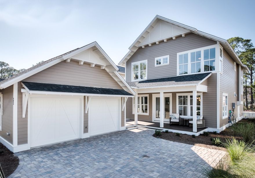 Brand new home  Azalea plan - offers 2,879 square feet, 4 bedrooms, 4.5 bath, study, plus a two car garage. Open floor plan design with great living space and first floor master bedroom with 2 walk in closets, split vanities and marble shower. Upstairs offers additional guest suite with private balcony, double vanity in bathroom and 2 closets. Large screened in lanai with grilling station adds wonderful outdoor living space. Features include: hardwood floors throughout, cottage V-Groove trim/crown molding throughout common areas, fireplace in living room, granite countertops, custom cabinetry with easy glide drawers, tankless gas water heater pre-wired for security and Wolf/Sub Zero appliances with separate ice maker and wine cooler. Watersound West Beach is a gated community bordered by the 1,995-acre Deer Lake State Park and the sugary white sands of the Emerald Coast.  This neighborhood offers a pool, private boardwalks around neighborhood, puttering park and a private beach. You have the best of both worlds as Watersound West Beach is seclude yet centrally located to the best dining, unique boutique shopping, bike paths and some of the most challenging golf courses the gulf coast has to offer. Easy access to Hwy 98 allowing you to explore the nearby cities of Destin or Panama City Beach, as well as, the Northwest Florida Beaches International Airport. Call for more details!