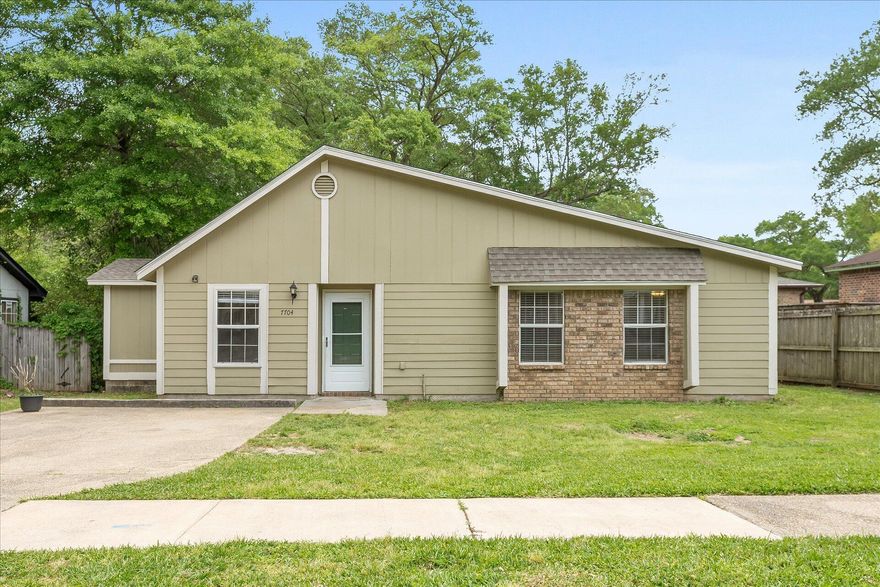 Welcome to 7704 Brook Meadow Place. The exterior was repainted and the Roof and HVAC replaced 3 years ago to ensuring comfort and peace of mind for years to come. The University of West Florida campus is conveniently located just 5.3 miles away, Navy Federal Campus just 8.3 miles away and Pensacola Beach just 17 miles away. Inside, you'll find 3 bedrooms and 1.5 tiled bathrooms. The 1/2 bath joins the largest bedroom on one side and the full bath on the other in a jack-&-jill style configuration. Luxury vinyl plank (LVP) flooring throughout the main living areas. The bedrooms are carpeted. The rear of the property is surrounded with neighbors fencing and would be easy to add fencing to the sides for a completely enclosed back yard.