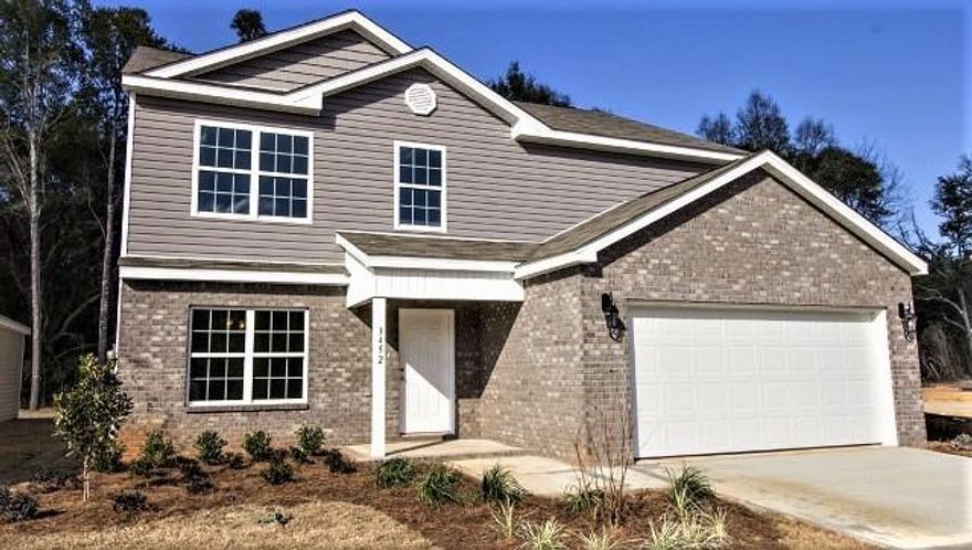 The Elle is a 5 bedroom 2.5 bath 2 story home with study/office. Master suite is on the 1st floor and has a large walk in closet, double vanity, separate shower and garden tub. The open concept floor plan with large kitchen island with granite and under mount sink. Stainless steel appliances, corner walk in pantry and eat in dining area. Study or flex room is also on the main floor. Upstairs has a 19 x 23 second living room or game room and 4 bedrooms, separate laundry room and full bathroom with double sinks. Half bath for guest is located on the main floor. Photos are of a similar home but same floor plan.