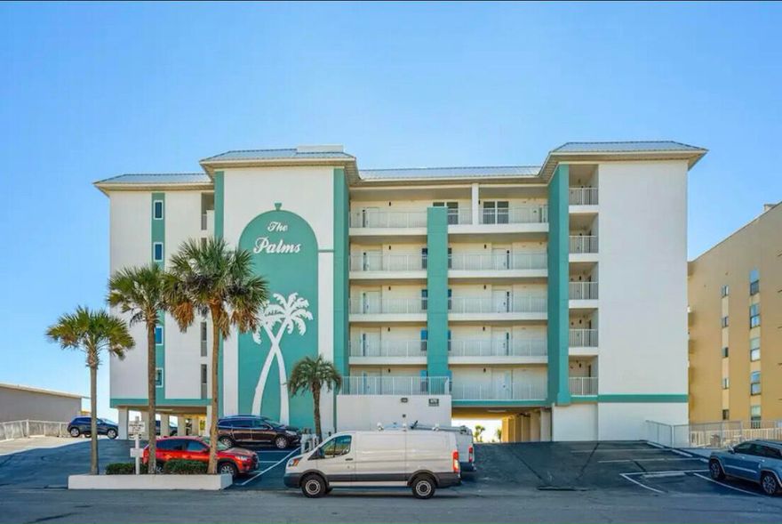 This stunning 2-bedroom condo offers spectacular Gulf views from almost every room! A 2million+ exterior renovation completed in 2022 makes this low-density building stand out from the others with only 23 units!  Some of the exterior renovation includes new steel I beams, new balconies and railings, beautiful new exterior building color, new high impact sliding glass doors and windows, new boardwalk w/security gate and more! Watch the waves crash against the shore and be captivated by the sight of dolphins dancing in the crystal-clear waters. The interior updates offer beautiful new laminate wood flooring throughout, newly resurfaced ceilings, updated bathrooms, kitchen, and freshly painted walls gives this home a clean modern feel. New HVAC in 2022.