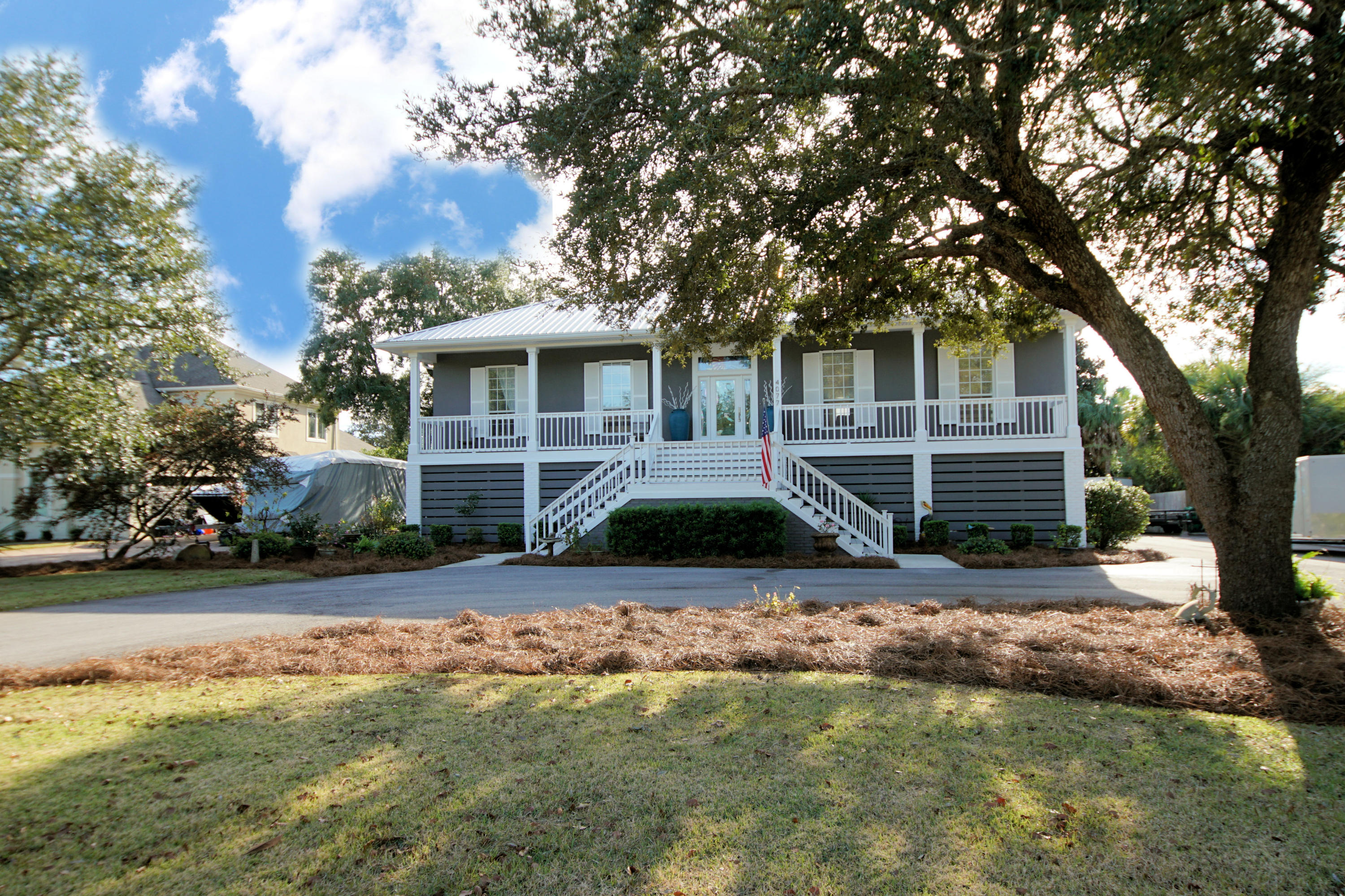 Large waterfront lot, located on a deep bayou canal (100 frontage). Home comes with a covered boat slip, lift and dock (currently housing a 21ft Triton) BRING YOUR BOAT! Features over 3500 sq ft of living space. UPSTAIRS boasts 10' ceilings with a large open floor plan that showcases a light and bright eat-in kitchen with large breakfast bar for entertaining, a substantial master bedroom/bath, two additional bedrooms and a guest bath. Water views from living room, dining, kitchen and master bedroom. DOWNSTAIRS features an oversized mother-in law suite with kitchenette, huge laundry room area, master suite, office and a large storage space room. Plenty of parking for guests-huge garage with ample storage-sun deck-oversized balcony overlooking the water. .. this home has it all and more. ***With acceptable full price offer, seller is offering their 2003 Triton, Sea Flight 22 center console boat with trailer. Ask listing agent for details.