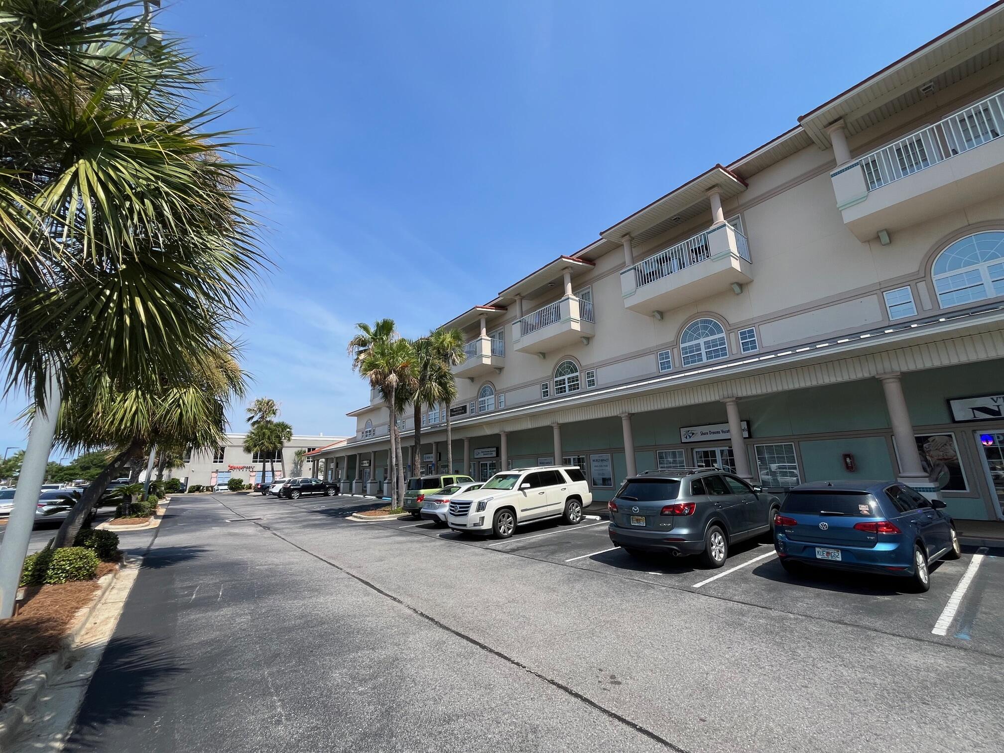 Very nicely appointed 2nd Floor office space within the mixed use condo at THE PLAZA. This 2300 SF space is made up of two units built out as one. 7 offices, large reception area, two restrooms, small kitchen area, plenty of additional storage. Lots of on-site parking in the front and rear parking lots. This is located in East Destin along Highway 98 with good access and signage. Come see this office space for your needs.