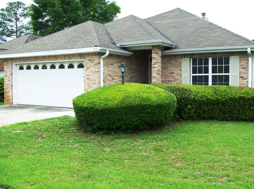 This 3BD/2BA rental home is located in the heart of Niceville, Florida. This rental features a living room with a fireplace for those cooler evenings and a wonderful kitchen with a breakfast bar and a breakfast nook. This home does not include a refrigerator. The master bedroom includes a spacious master bath with a separate garden tub and a cultured marbled shower. The master bedroom has his and her walk-in closets, as well. The backyard is generously sized and a perfect place for summer barbecues. This home is available this June for a 12 month lease.