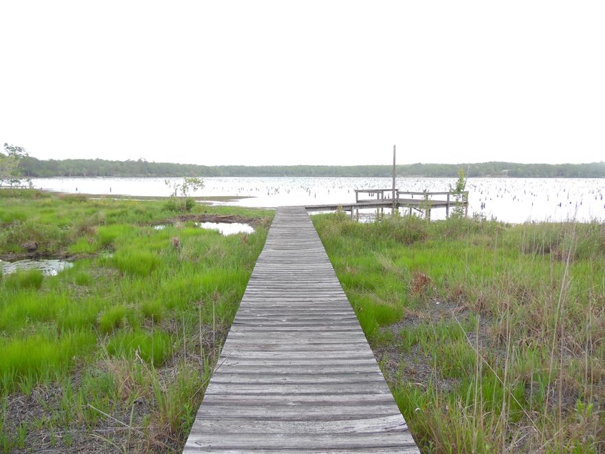 Fisherman's dream lot! Secluded large 1+acre lot right in town. Located on a dirt road that is not very busy so you feel like your in the country. This lot has a beautiful mixture of magnolia, oaks and pine trees.A long boardwalk takes you to the dock where you can fish all day. As you walk down the boardwalk you can see nature at it best as you pass a cove on the way to the lake. Please see documents to view survey and plat. All measurements subject to an up to date survey. Juniper lake is a state maintained lake.