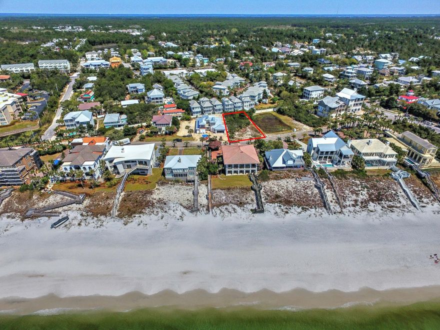 LOWEST PRICED 30A HOME SITE LOCATED ONE TIER BACK FROM THE BEACH! Gulf Dunes is a gated enclave of just 17 home sites in a neighborhood of Walton County's most prestigious homes. It's located on the 'quiet side of the Beach' just West of Blue Mountain Beach and offers a tranquil beach side setting with 1,231 feet of pristine, private beach frontage. This over-sized site is situated just steps to a private, neighborhood beach access. Build your dream home and enjoy stunning Gulf views from your multiple story home.Located in a safe 'X' flood zone with NO build-out time, this prime site will accommodate a large, luxury home. It measures 85' on the front x 138' x 151'