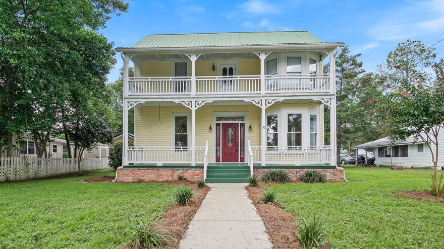 'So THIS is where they keep all the light!' (bonus points if you know the movie) You won't wonder where any longer after visiting this perfectly appointed, full of light, historic DeFuniak Springs 1900 era home. Ideally located, just one block from Lake DeFuniak (with new swimming area), tennis courts and walk to lively downtown for restaurants & shopping. Gleaming heart pine floors, crown moulding & gas ready brick fireplace are just a few details that await you. Masterfully designed kitchen with pull out drawers, island, granite counters, under cabinet lighting & instant access to the back screened porch and covered parking. The downstairs bedroom + 1 full bath, could utilize the adjoining living room & function more like a separate living suite. As often is the case with historic home,