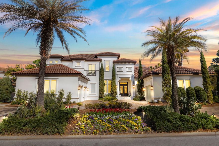 **Now offered mostly furnished! with some exclusions** Welcome to a luxurious sanctuary nestled within the prestigious and private Burnt Pine community at Sandestin Golf and Beach Resort. This remarkable six-bedroom, five-and-a-half-bath residence showcases a sprawling floor plan and countless upgrades throughout. Upon arrival, the spacious roundabout driveway sets the stage for the grandeur within. Stepping through the grand double-door entrance, you're greeted by an exquisite foyer adorned with large travertine tile floors and dramatic crown molding, setting a tone of refined elegance. The formal dining room and sitting room exude sophistication, perfect for hosting elegant gatherings in privacy. The chef's kitchen is a culinary dream, outfitted with high-end Wolf and Sub-Zero... ... appliances ensuring every meal is prepared with precision and style. The primary suite is a private retreat, featuring an electric fireplace, a separate sitting area, and an expansive walk-in closet. The spa-like en suite bathroom offers a serene escape with premium finishes, while direct access to the pool deck and a single-car garage ensures convenience and exclusivity. The resort-style outdoor area is a true oasis, featuring a heated saltwater pool with new plaster, a sun deck, a waterfall, and LED color-changing lights. The summer kitchen and dining area are perfect for al fresco meals, while the artificial turf backyard with a dog run ensures a pet-friendly environment. Infratech 220v electric heaters provide outdoor comfort year-round, and the outdoor living area, complete with a TV and gas fireplace, creates an inviting space for relaxation and entertainment in complete privacy. The main floor includes a dedicated office space, a spacious living area, and a full bath with convenient access from the pool deck and main living area. Two additional bedrooms, one currently utilized as a home gym, a large laundry room, and a lavish wet bar round out the main floor, offering both practicality and luxury. Upstairs, the opportunities for entertainment continue. The expansive den, complete with an additional wet bar and beverage fridge, opens to a large covered balcony perfect for relaxing or hosting guests. Adjacent to the den, the state-of-the-art theatre room boasts eight luxurious Fortress chairs and an 8K Sony laser projector, creating a cinematic experience at home. A dedicated bunkroom off the theatre room provides a charming retreat for children. Additionally, the upper level features two elegantly designed bedrooms, each with its own en suite bathroom, and a convenient washer/dryer setup, ensuring every comfort is met. Throughout the home, you'll find an abundance of thoughtfully designed storage spaces, seamlessly integrated to provide practical solutions without compromising the home's elegant aesthetic. The entire home is set up on Control4 Home Automation, and the 48kw Generac generator can power the whole home. This exceptional estate is truly one-of-a-kind, offering an unparalleled lifestyle of luxury and privacy in one of the most prestigious locations. Sandestin Golf and Beach Resort features abundant amenities, including 5-Star golf courses, tennis and pickleball, biking and hiking trails, a 210-slip full-service marina, and the vibrant Baytowne Wharf for dining, activities, and shopping. The ever-growing Grand Boulevard Town Center, featuring Emeril's and other great restaurants, retail shopping, Starbucks, a movie theater, and Publix Grocery, is a short golf-cart ride away.