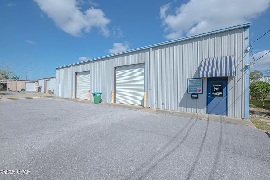 5,000 Square Foot commercial 'Flex' building for lease, which includes +/-3,500 sq. ft. of office space and +/-,1,500 sq. ft. of warehouse space. One street-level 12' x 14' rollup door. Mezzanine storage above some of the office. The old trailer in the back is to be removed. Breakroom, 2 ADA restrooms, one includes a shower. Zoned C-4, Research & Design within unincorporated Bay County. Call for additional information and to setup a tour.