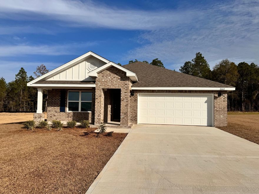 FABULOUS NEW CONSTRUCTION in Plantation Woods! The charming contemporary Cali is one of our most popular Open Designs. 4 beds, 2 baths, covered patio & a 2-car garage.  The Smart Home Connect System includes several Smart Home convenient devices. BEAUTIFUL & well-designed kitchen offers relaxed living with a lg. island bar, quite dishwasher, all stainless appliances, pantry, beautiful Granite & spacious dining area. Bedroom 1 & adjoining bath feature a walk-in closet, Granite double sink vanity, tub AND separate shower. Striking wood-look flooring throughout & Friese carpet in the bedrooms. No wasted space & great amenities. Striking CURB APPEAL. MUST SEE.