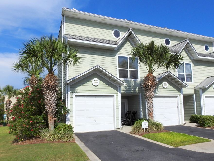 LIVE THE BEACH LIFE in this three bedroom, three bath townhouse! The three level floor plan is in excellent condition & well-furnished. The living area floors are tile & laminate wood. Each floor has a bedroom & a bath providing privacy for different guests. The master suite is like an apartment of its own with a spacious seating area, sleeper sofa, & access to a private balcony with a peek-a-boo gulf view. Other amenities include a stackable washer & dryer, a full-size garage, owner's closet under the stairwell, a second floor balcony, & a first floor patio. Beach Pointe offers a sparkling pool & private beach access for its guests.