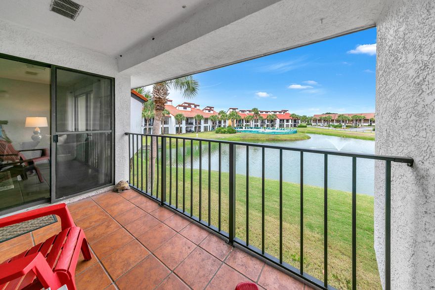 This 2-bed, 2-bath condo is a haven for those seeking comfort and investment potential. Luxury vinyl plank flooring spans the entire unit, providing a blend of style and functionality. Sold fully furnished, and being an established vacation rental makes it the ideal opportunity for the savvy investor. The primary suite features a recently installed walk-in shower. The guest room boasts a balcony and an ensuite bathroom for added convenience which is also accessible from the living area. The kitchen features stainless steel appliances, including a brand-new Samsung dishwasher. The open dining and living areas offer beautiful views of the tranquil pond and one of the many community pools. Access the balcony from the living area and the master suite. The master bath offers a double vanity, a newly installed walk-in shower, and a spacious closet. And a brand new water heater was installed in 2024. Edgewater Beach and Golf Resort is not just a residence; it's a lifestyle. Enjoy the community amenities, including multiple pools, deeded beach access, fitness room, the scenic beauty of the golf course, as well as seasonal amenities. This condo is a rare opportunity to own a piece of paradise that seamlessly combines modern luxury, convenience, and investment potential. Don't miss your chance to experience the pinnacle of Edgewater living - schedule your tour today! Don't forget about all that Panama City Beach has to offer such as Pier Park, Shipwreck Island Waterpark, Wonderworks, Zooworld, and so much more!