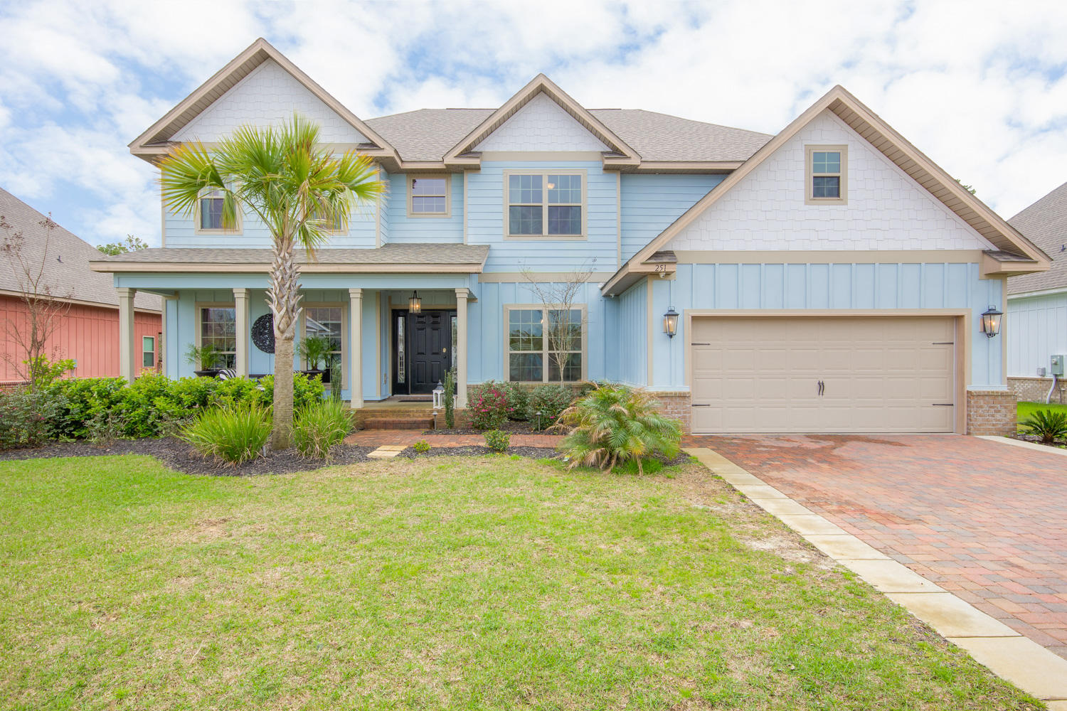 Here it is--the perfect home for a large, active family with high expectations in terms of design, quality, and ambiance. This is the LOWEST PRICE per square foot in Cypress Breeze, located on a quiet cul-de-sac street with an easy stroll to the fabulous community water park. Special features include six bedrooms plus a generous bonus room, stunning two-story living area, huge office, hardwood floors, and a putting green off the expansive rear deck. There is room for a rambunctious family, precious pets, and extended family too!