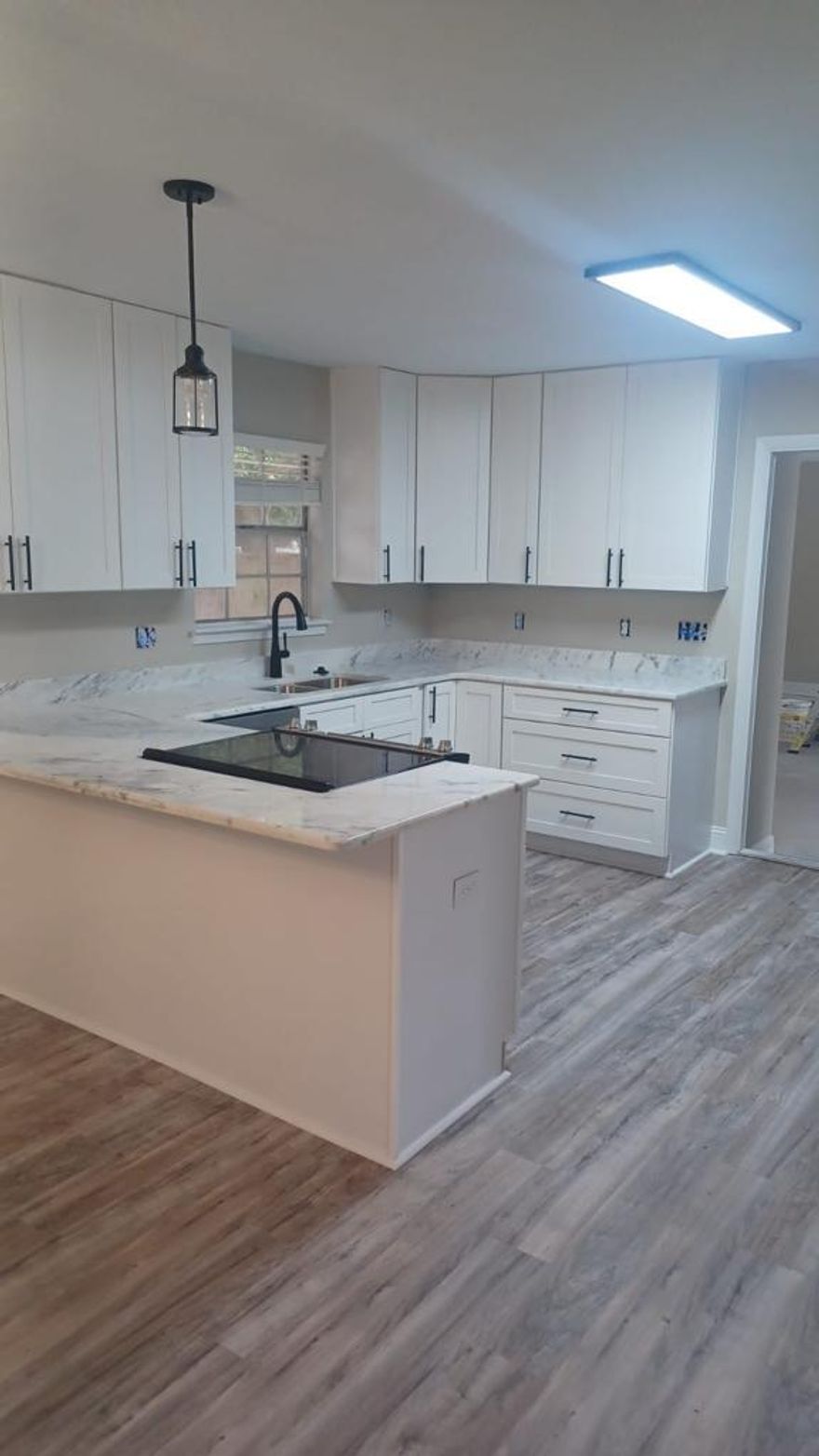 Home Pre-sold: New Roof, New HVAC Inside unit, New Water Heater. New Kitchen including new cabinets, Granite Counter-tops, Backsplash, faucet, sink, Appliances, Lights & Flooring. New Flooring throughout home (Laminate main areas and bedrooms), luxury vinyl in baths. Master Bath, new shower and tile, new vanity, toilet, etc. Guest bath, new tub, vanity, lights, mirror. New Garage door, New Electrical re-wire. New Lights/fans. Room sizes approx. buyer to confirm.