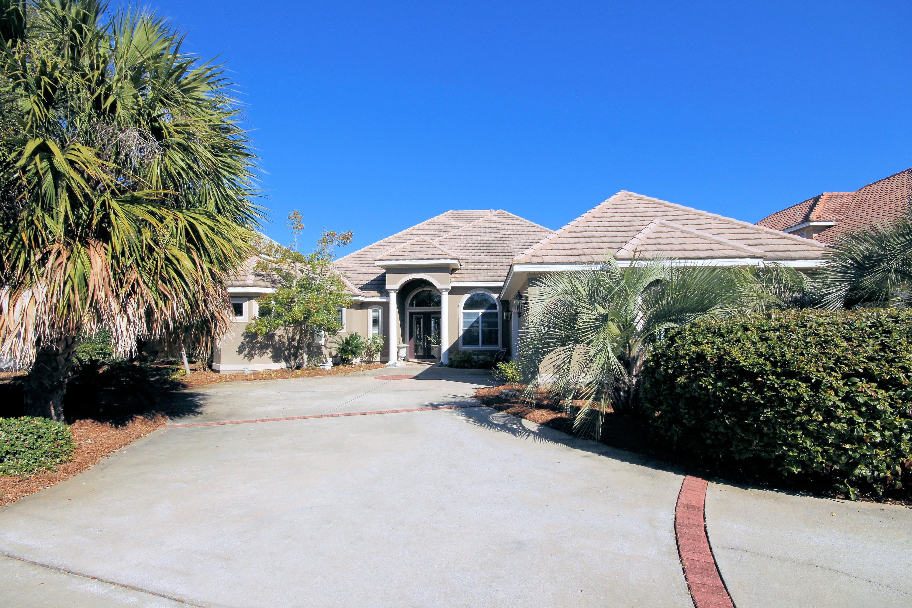 Rare find to get Bay front property all on one level with no steps to climb! Perfect floor plan with 12 foot ceilings, expansive views of the Bay from the Great Room, Breakfast Room, Office, Kitchen & Master with extra large lot offering 75 feet of water frontage! Walls of windows across back of the home to take in those gorgeous views make this home great for entertaining with enclosed Heated pool/hot tub/lanai, and Summer kitchen! Large area for seating on the dock for those fabulous sunsets! Kitchen has island & Gas cooktop for the chef in the family. Master bath features two large His & Her Walk-in closets.Tile floors in living areas, baths, new hardwood floors in master bedroom. Boat & jet ski lifts at Private covered dock with extra sundeck, Lots of upgrades added in 2012: New exterior paint and pressure wash roof -New AC/Heat -New Tankless Hot Water system -New Water Softer System with Reverse Osmosis in Kitchen.
Landscaping lights in front and back yards
There is a Large Laundry Room with two closets, separate lower cabinets, cabinets above washer/dryer and Sink along with space for a full freezer. The oversized 2 car garage has plenty of storage.
Association will approve expansion if you need it. Plenty of room to expand the home for mother-in-law suite, game room, or extra bedrooms on this 255 ft deep lot!. Please call to view today!