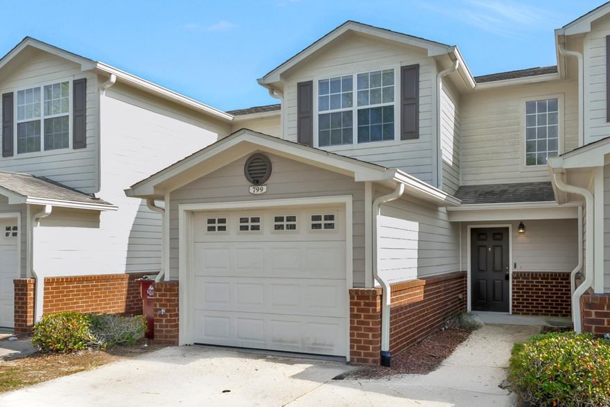 Updated 2bd/2.5bth located in Eagles Landing! Single car garage, under stairs storage, crown molding, ceiling fans in living and bedrooms, and NO CARPET. Both bedrooms have good sized bathrooms and closets. Kitchen appliances to include a flat top stove, microwave, refrigerator with ice maker, dishwasher & disposal. Living room has wood look tile. Community POOL and lawn maintenance included. NO smoking. Pets allowed upon approval with a non-refundable pet fee and with a Petscreening.com report. ESAs require pet screening as well. 600 minimum FICO credit score required in addition to meeting rental criteria.