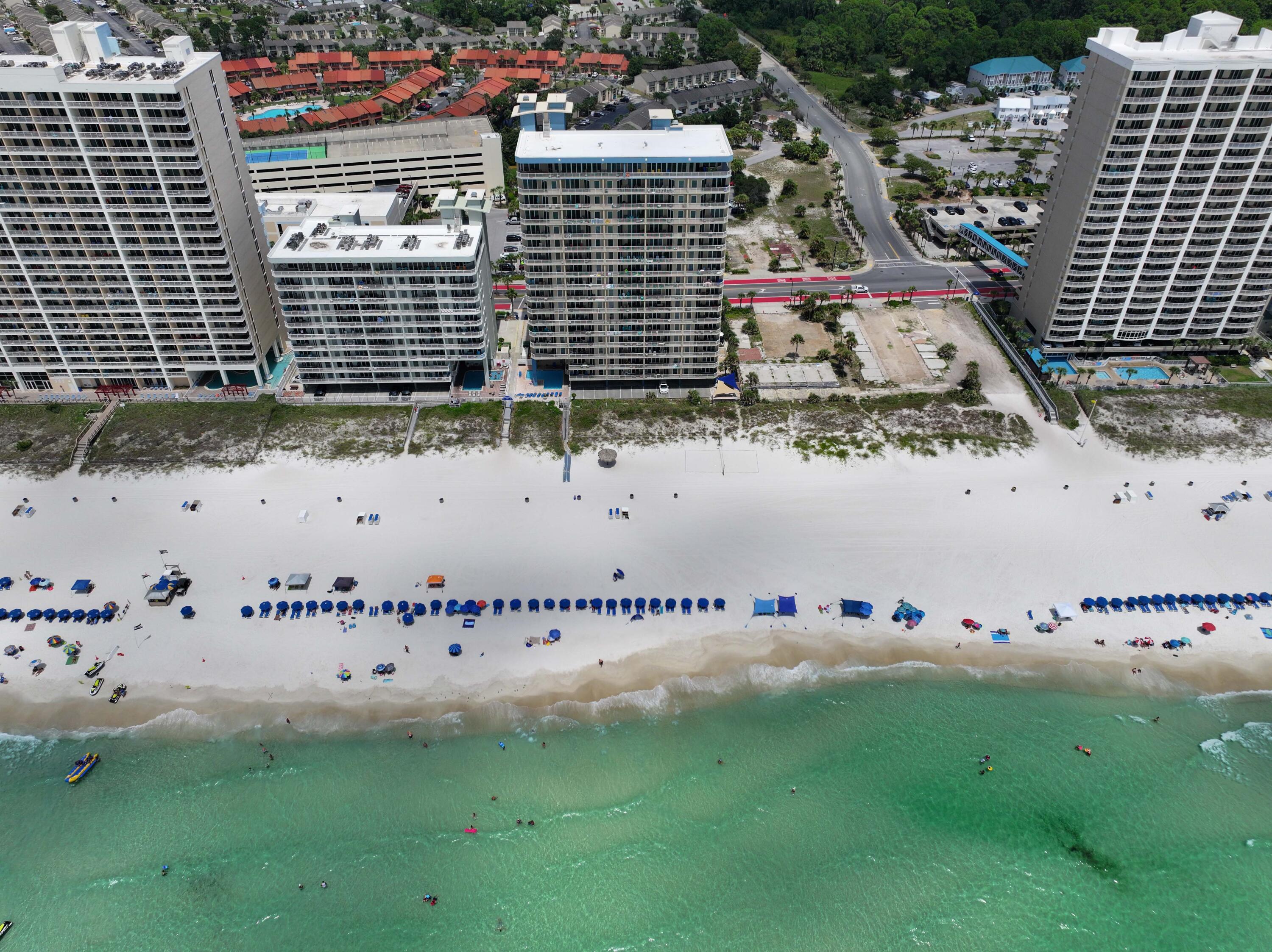 Gulf Front Condo that will check all the boxes. Spacious, Gulf views, Gulf front master, laundry room, location and one of the best floor plans on the beach. Grandview East underwent a massive renovation in 2016. All new gulf front windows & sliding glass doors along with the new roof. The complex has always been well maintained and has an excellent reputation for managing their HOA. The building is home to only 60 units and with only 5 on every floor, it makes it so nice to not have to fight the crowds. Your guests will love it as well. The condo features a large gulf front balcony with spectacular views of the beach as far as the eyes can see. 13th floor is excellent to watch the dolphins play in the morning while you enjoy your coffee. Sunsets are simply magical with unobstructed western views. HVAC is November 2022. Self-managed and owner grossed $$60,962 (2021) $58,167 (2022) $46,539 (2023) $60,568 (2024)