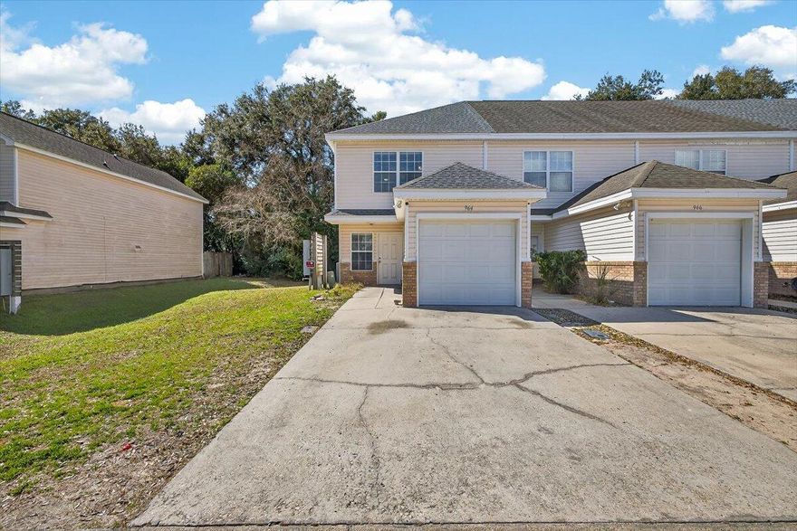 Check out this great 2-bed, 2.5-bath home in FWB! It's an end unit in a prime spot near the college, beaches, and military bases. The main floor has an open living area, a laundry room, and a garage. Outside there is a private fenced in deck area. Upstairs, both bedrooms are spacious and come with their own private bathrooms. New roof installed in 2022.