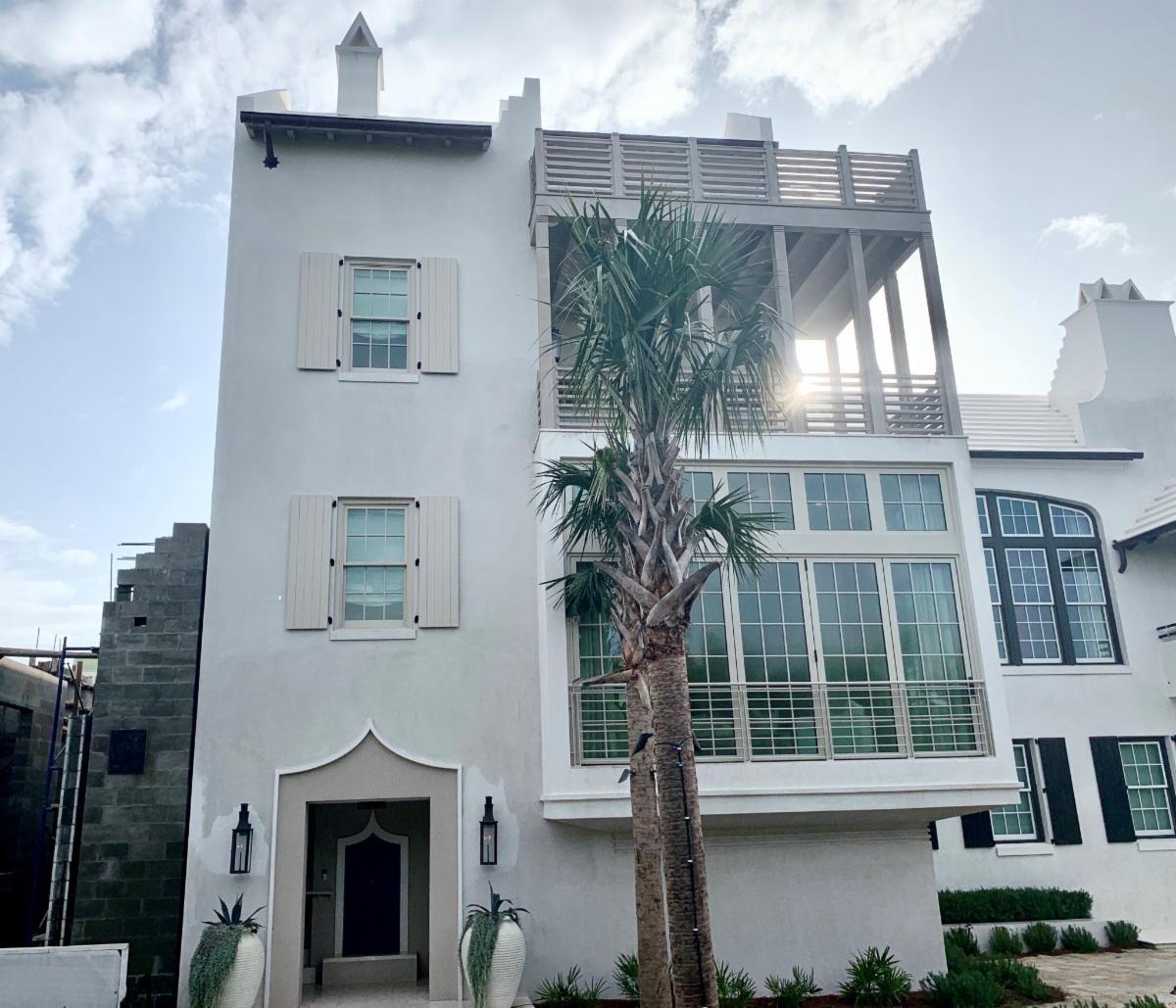 Custom home on south side of 30A designed by Khoury-Vought Architects. This home has unique corner folding doors opening the living area overlooking Turtle Bale Spring. Short walk Gulf access at Turtle Bale Green. 4th floor rooftop terrace. Entered for comp purposes.