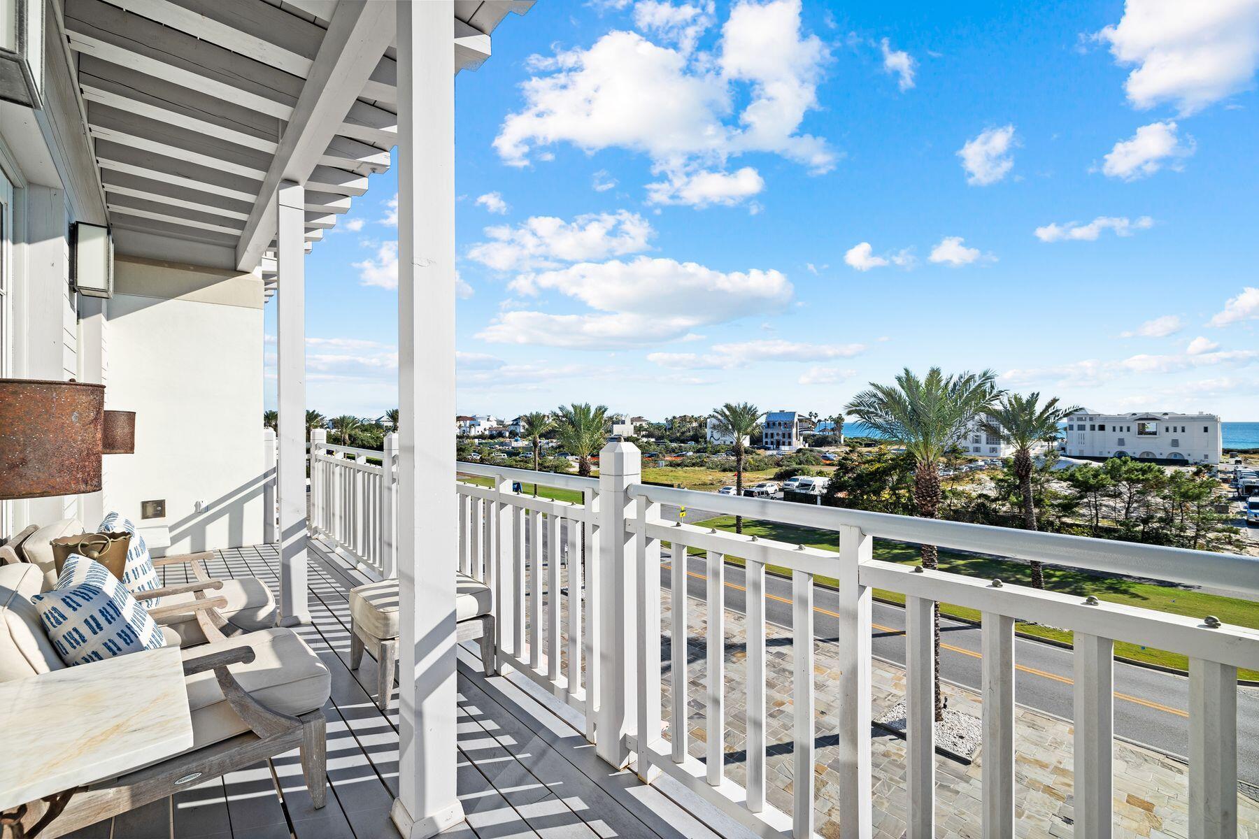 Beautiful one bedroom condominium in the Lucian Building. Designed by renowned Khory Vogt Architects. Finalist for the Coalition's Highest Scoring Green Multi-Family award category. 3rd floor corner unit enjoys abundant sunshine and beautiful gulf views. Custom finishes make for a sophisticated beach getaway. Lucrative rental property in celebrated Alys Beach. Entered for comp purposes
