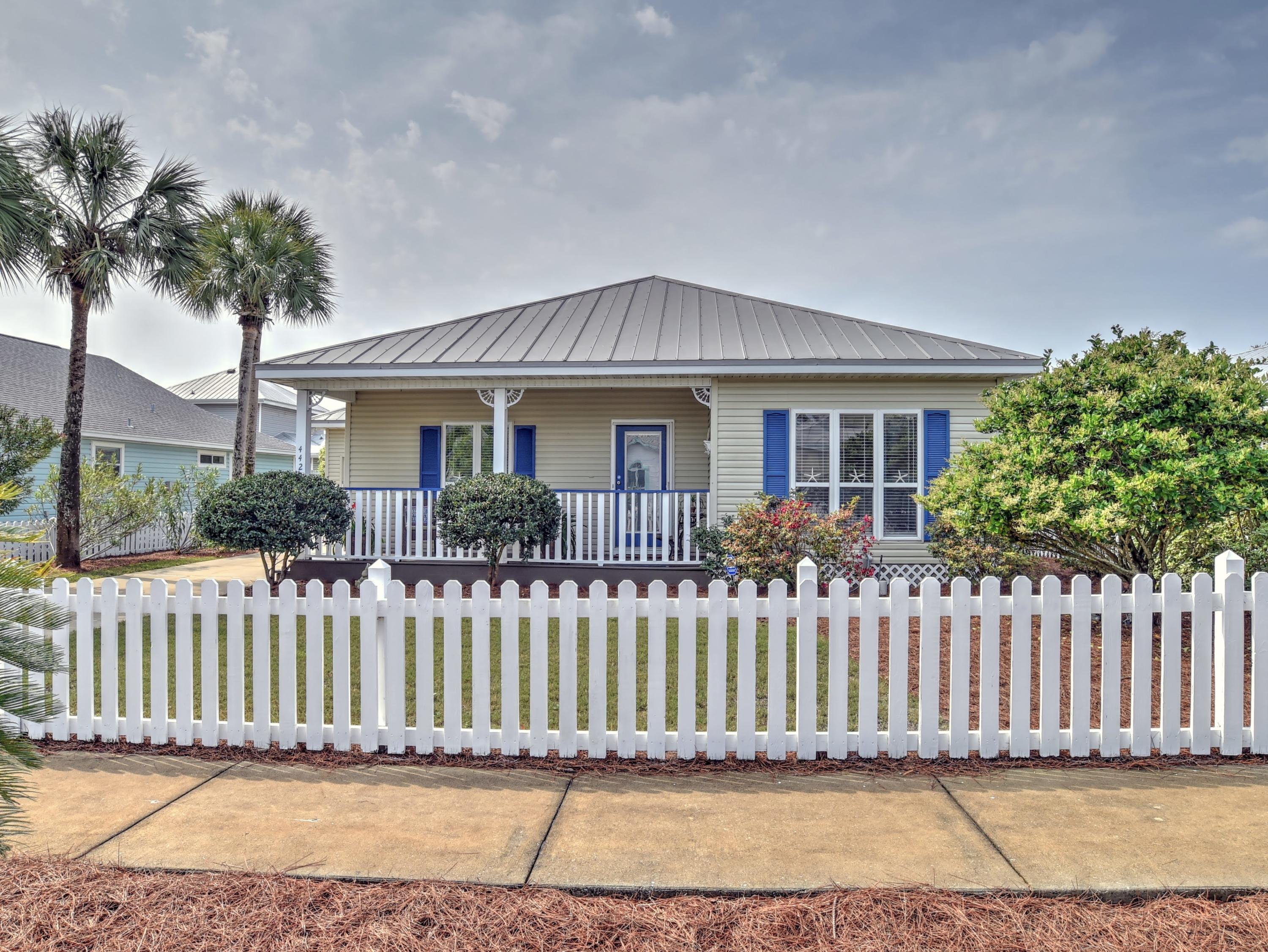 This home is appropriately named, Cute and Cozy. Well maintained with plenty of storage, she is perfect for the family looking for a home only a block away from the Gulf of Mexico. The interior boasts travertine floors throughout with the exception of the bedrooms. The front porch is inviting and is a perfect place to enjoy a cup of coffee in the morning. The back yard is fenced and has a deck off one of the bedrooms. The neighborhood is well cared for, has a community pool, a picnic area, plus two walk-ways to the beach. Speaking of convenience - local amenities such as shopping and restaurants are all within walk-distance. Home has security cameras on premise. Buyer or buyer's agent to verify all information prior to submitting an offer.