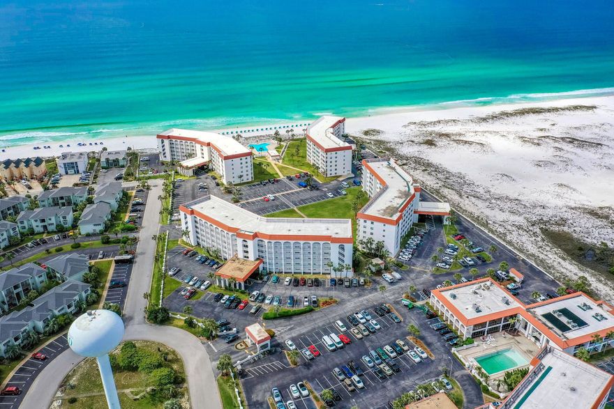 Take in the salty sea breeze and serene Gulf views from this second floor unit at El Matador on Okaloosa Island. The corner unit has many windows offering plentiful natural light and features open main living areas. The spacious master suite is located off the living area and overlooks the courtyard. The guest room is in the north side of the unit. The balcony is the perfect place to enjoy your morning coffee or happy hour! El Matador is set on 11+ acres of beautifully landscaped lawns with amenities including two pools, tennis courts, fitness center, laundry rooms, community lounge, and beautiful beachfront. This is a wonderful rental unit through the busy season or a favorite home away from home for snowbirds in the winter. Rental projections and bookings show this unit grossing 35k+!