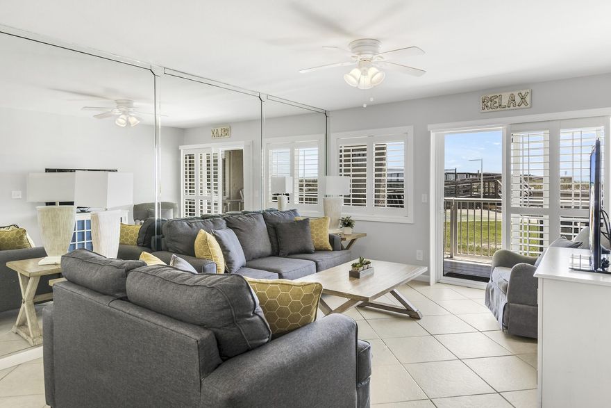 Great investment opportunity on Holiday Isle! 2021 Gross Rentals = $49K! Step right out to the deeded beach or pool from your private patio! Located on the first floor, there is no elevator to contend with, and the living area and master bedroom enjoy Gulf views. Holiday Isle offers deeded beaches and access to endless activities on the Destin Harbor. Unit 102 at Holiday Surf & Racquet has a washer and dryer (not all do in HSR), two bedrooms, two baths, and sleeps 9 people! New microwave, stove/oven, dishwasher. Updated bathrooms with new tubs, tiled walls, vanities, sinks, mirrors, and light fixtures! New bar stools, sleeper sofa, love seat, and rocker.New Adirondack patio furniture and new paint throughout unit with bead board in entry and under bar. Call today to schedule a tour!