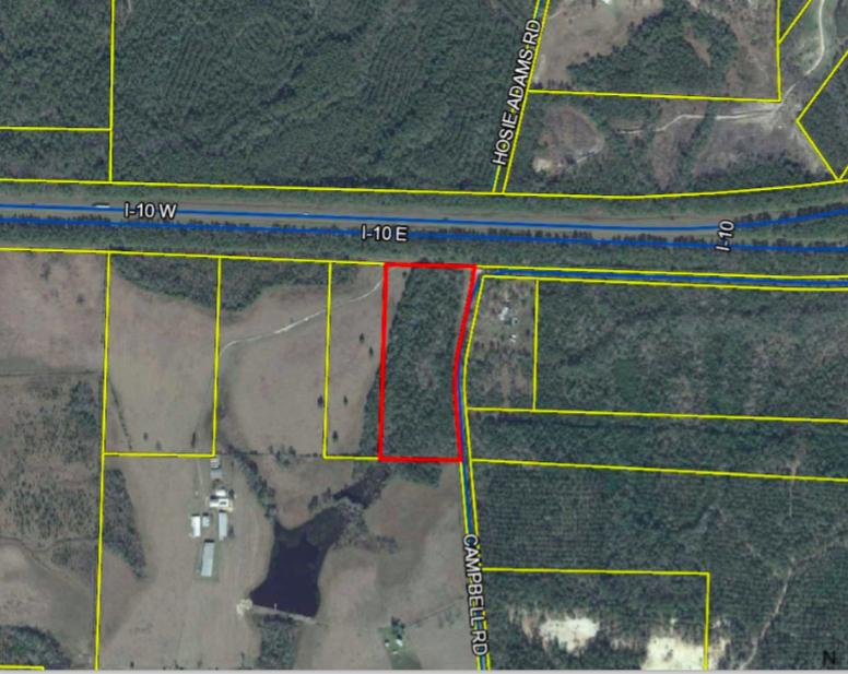 Wooded land on a paved road. Build your dream home on 15 beautiful wooded acres in the country. Most of the property is in Flood Zone X. There is a natural creek on the southwest side of the property that runs north to south. Should be easy to run electric since it's at the road. Get away from the hustle & bustle of noisy towns but still a quick drive to town and only 45 minutes to 30A beaches.