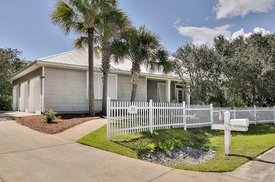 Lovely contemporary home in Seabreeze Subdivision located in the Seacrest/Camp Creek area. One level living with split bedrooms and large kitchen and separate dining area. This is largest lot in Seabreeze and is also a corner lot. Easy walk to the beach access right on Hwy 30A. A large screened in pool with gas heater and an attached three car garage. Make this your home living in a quiet subdivision just off Hwy 30A in the Seacrest area, only 10 minutes to fine dining restaurants and shopping. Home has three bedrooms with an extra room for a bunk room or office. Make this your permanent home or second home in Paradise.