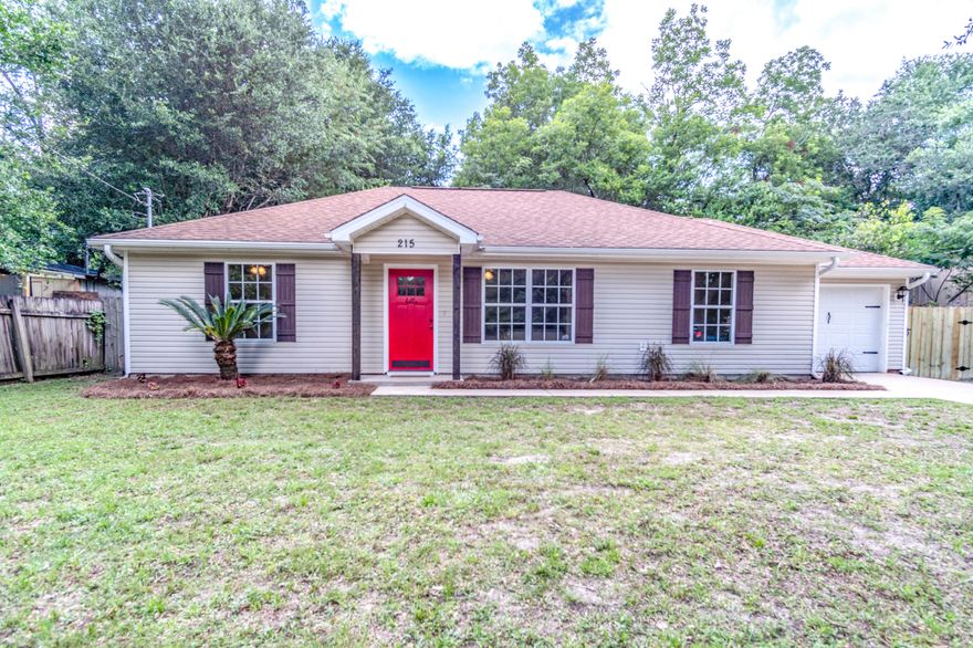 Nestled in the heart of Crestview; this completely renovated 3 bedroom 2 bath home is walking distance to the local shops and eateries of main street. Just a short commute to Duke Field and 7th SFG, approx. 1 hr. to the beaches of Destin. The open concept design creates a split bedroom floor plan. NEW Laminate wood flooring in living room and neutral paint throughout . Dining/Kitchen combo is tiled and boasts NEW Stainless Steel dishwasher, NEW stainless oven, NEW Stainless over the hood microwave. Complete with tall custom cabinets, NEW granite counters, and NEW light fixtures. NEW carpet and NEW ceiling fans in all bedrooms. Master bedroom boasts a LARGE walk in closet. NEW HVAC. Indoor laundry room, one car garage with NEW automatic door opener and pull down stairs in attic.