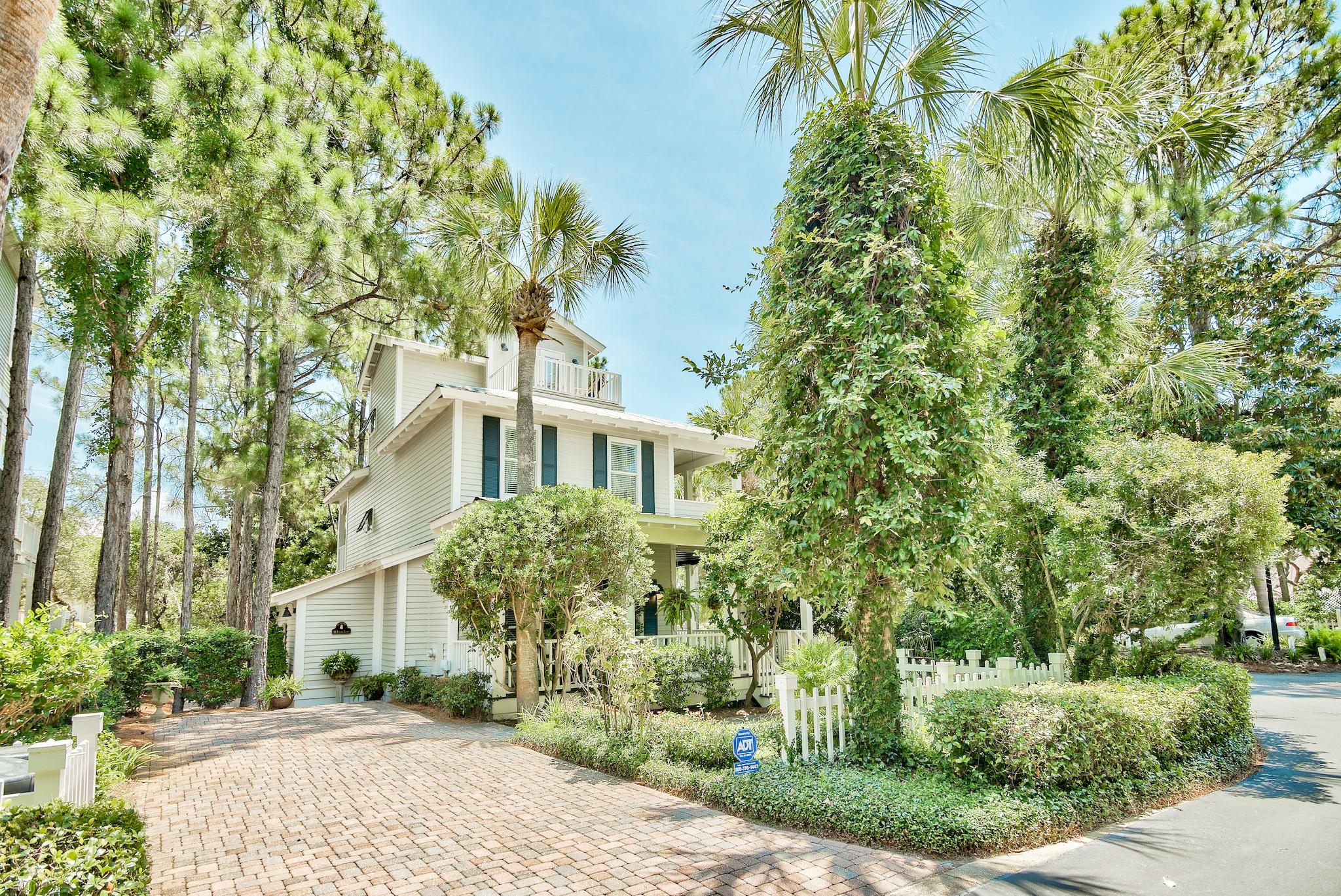 Gorgeous porches and mature landscaping welcome you to this one owner/never rented cottage in Calypso Pointe. The ''Harris Retreat'' is walking distance to the beautiful beaches of South Walton and the neighborhood community pool. 3 bedrooms, 3 full baths with a tower room could accommodate 8-10 guests...perfect for a 2nd home or popular rental. American Cherry hardwood floors only get better with age. Mackenzie-Childs lovers will rejoice at the sought-after pendants gracing the granite counter in the kitchen along w/ cabinet pulls. The mature landscaping continues with self-watering hanging pots on 950 SF of porches and decks-outdoor living! Well maintained with quality ''extra'' touches make this home turn-key (furnishings available for purchase)!