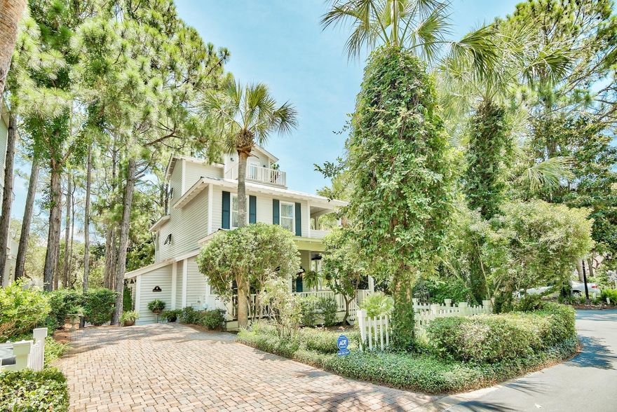 Gorgeous porches and mature landscaping welcome you to this one owner/never rented cottage in Calypso Pointe. The ''Harris Retreat'' is walking distance to the beautiful beaches of South Walton and the neighborhood community pool. 3 bedrooms, 3 full baths with a tower room could accommodate 8-10 guests...perfect for a 2nd home or popular rental. American Cherry hardwood floors only get better with age. Mackenzie-Childs lovers will rejoice at the sought-after pendants gracing the granite counter in the kitchen along w/ cabinet pulls. The mature landscaping continues with self-watering hanging pots on 950 SF of porches and decks-outdoor living! Well maintained with quality ''extra'' touches make this home turn-key (furnishings available for purchase)!