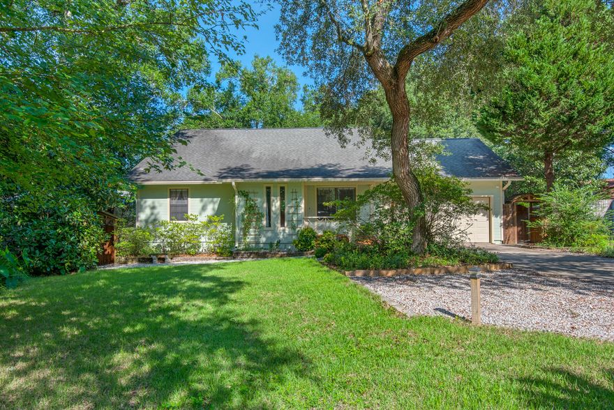Do you love relaxing, greenery, gardening or bird watching? Then take a look at our Florida Cottage in the trees! This Rocky Bayou home is located in a cozy cul de sac and has surrounding trees, grass, and a natural border to draw your eye to the front walkway. The vaulted ceilings and backyard views help ease you into the home and your attention is easily drawn to the backyard with mature trees and shrubbery. Sip your favorite beverage on any of the 3 deck spaces. One of the decks includes a retractable covered awning. If you are a tinkerer, you may appreciate the separate workshop area adjacent to the garage. This split bedroom floor plan has the primary bedroom on the main floor with 2 additional bedrooms and bath on the 2nd floor. Many updates have been completed on this property to include: stainless appliances, new kitchen cabinets, and granite counters with tile backsplash.  The bathrooms enjoyed updates as well. System updates:  Roof replaced 2015, HVAC 2015 water heater age also 2014.