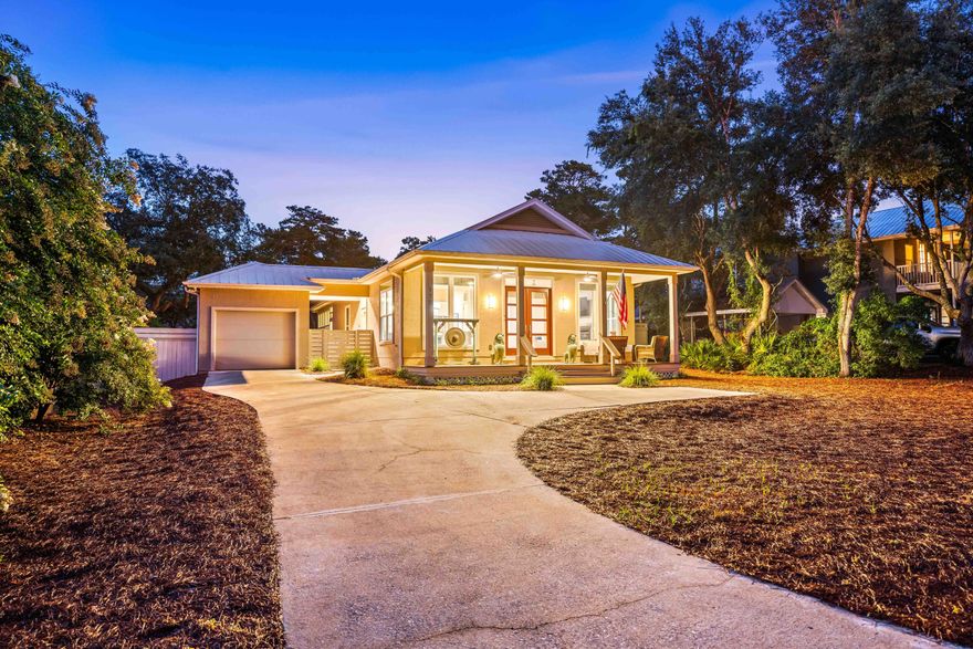 Located just off Scenic Highway 30A, this updated 3-bedroom, 2-bathroom Florida cottage is 1,920 sqft. Offered partially furnished, and set on a generous 1/4-acre lot with no HOA, this single level property provides both freedom and flexibility for full-time living, a second home, or short-term rental potential. The home showcases 10' ceilings, 8' solid core doors, and a thoughtfully renovated interior that blends modern comfort with coastal charm. An open-concept floor plan connects the living, dining, and kitchen areas--ideal for entertaining--while the expansive front porch invites peaceful moments under the shade of mature trees. The primary suite includes an ensuite bath and walk-in closet, with two additional bedrooms providing space for guests, an office, or creative use.
A private garage, spacious driveway, outdoor shower, and multiple lounge and dining areas complete the exterior layout. With plenty of room to expand or add a pool, this home is a rare opportunity in a prime Seabreeze location just moments from public beach access, local dining, and shopping.
Easy to showschedule your private tour today and experience the laid-back luxury of 30A living.