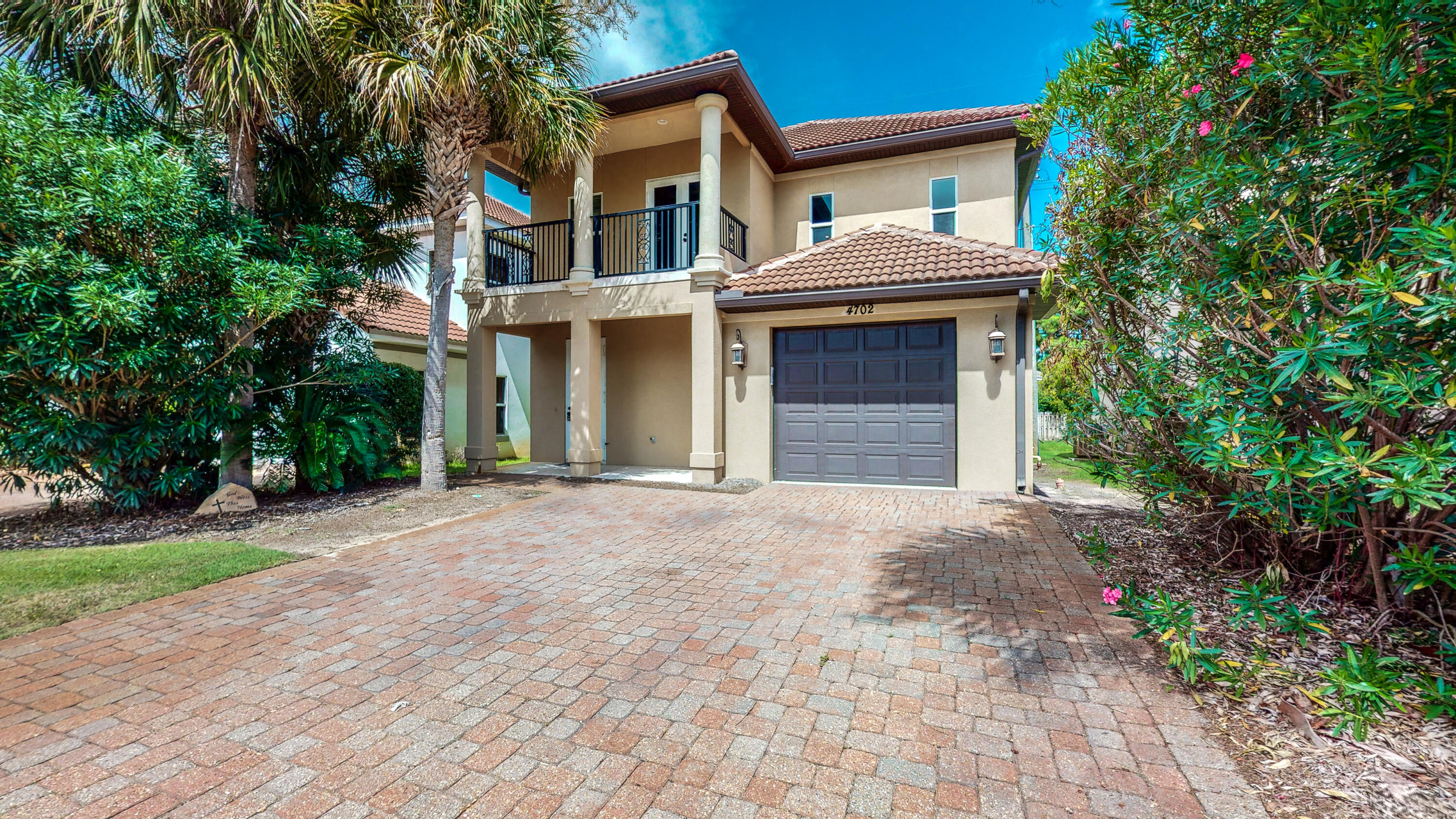 7-12 Month Lease Available!CALL ABOUT OUR MOVE IN SPECIALAvailable now! Freshly painted with cool colors and new kitchen quartz countertops and NEW, never used appliances! This fabulous 3 bedroom 2.5 bath 1 car garage home is ready for your new beach adventures! Taller ceilings on both first and second floors. Freshly sealed travertine floors and new carpet upstairs. Large master suite upstairs with a private west facing balcony. In Calusa Bay you are in the heart of the action but pulled away from Hwy 98 enough for quiet enjoyment and can enjoy the community pool and gated community.Dogs allowed, restrictions apply. A non-refundable pet fee of $400 per pet and $25/mo pet rent will apply. A one-time lease admin fee of $125 and $15/mo tenant services fee will apply.