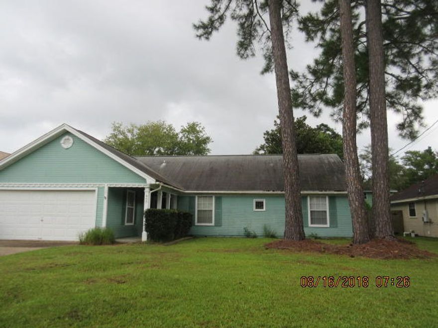 Motivated Seller!!!!! Price recuced $10,000 and selling AS IS. LOCATION, LOCATION!!!! Don't miss out on this cute home with over 1800 S.F. in popular Brittany Woods. Close to both bases, shopping, hospital, churches. Florida has wood ceiling and brick flooring....New porcelain tile in kitchen. Home currently has a termite bond that is transferable to buyer. New HVAC installed June 2018. Call for your personal tour. Roof replaced Dec. 2004 after Ivan. Seller will provide 1 yr. Home Warranty.